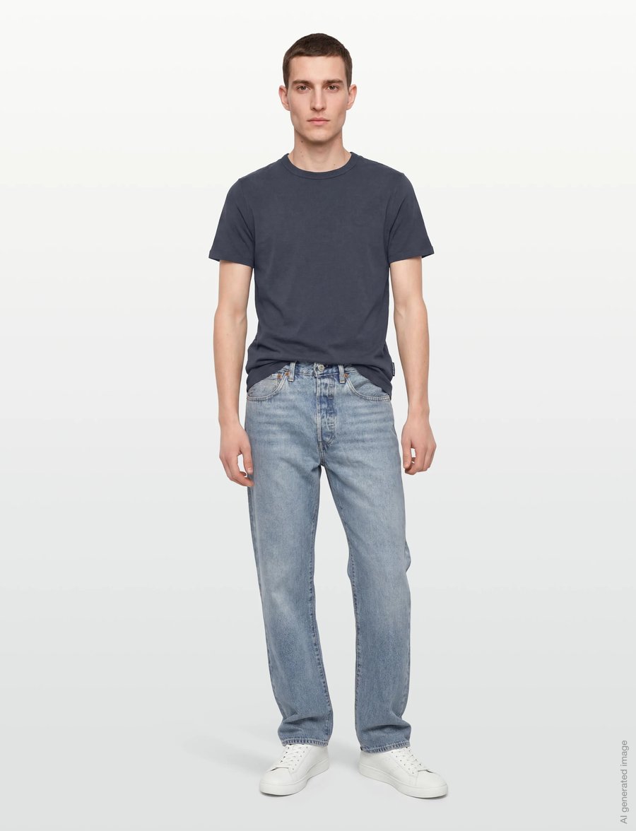 Jack & Jones - JCOMINERAL TONAL BINDED TEE SS CREW NECK - kurzärmelig - outer space - 0