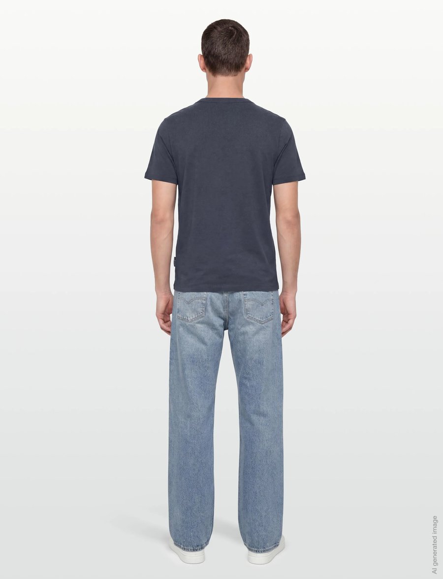 Jack & Jones - JCOMINERAL TONAL BINDED TEE SS CREW NECK - kurzärmelig - outer space - 4