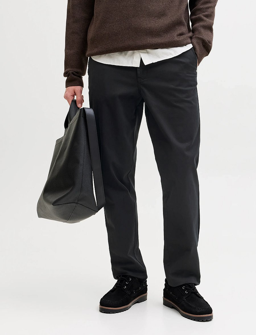 Jack & Jones - JPSTOLLIE VANCE CHINO NOOS - casual trousers - black - 0