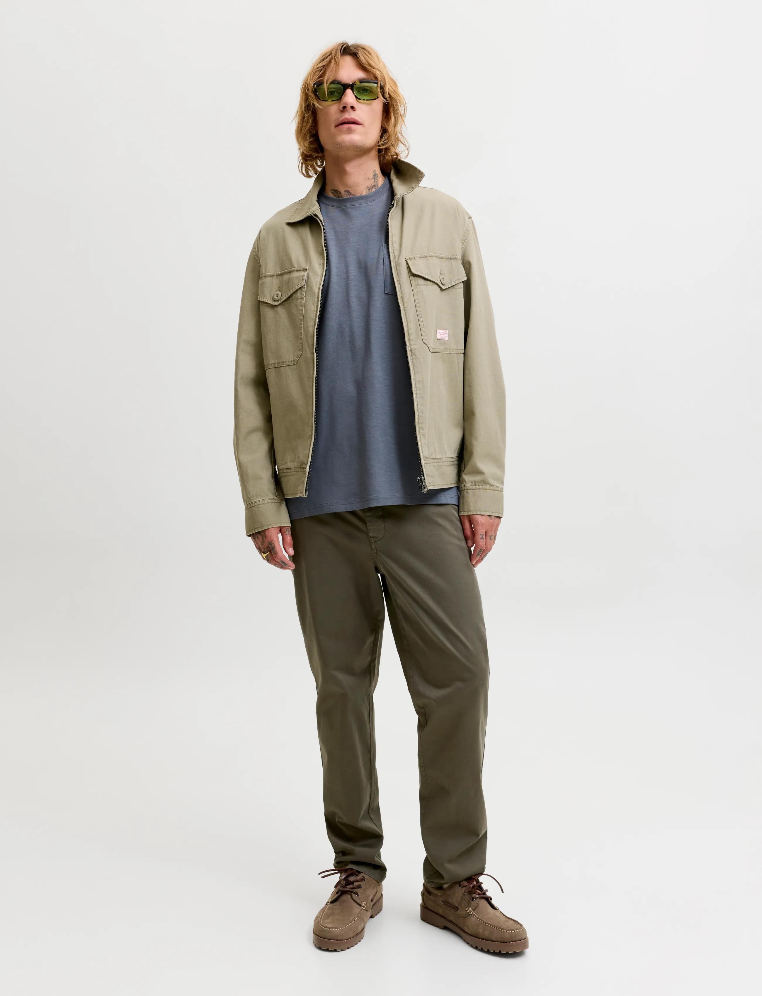 Jack & Jones - JPSTOLLIE VANCE CHINO NOOS - casual byxor - crocodile - 4