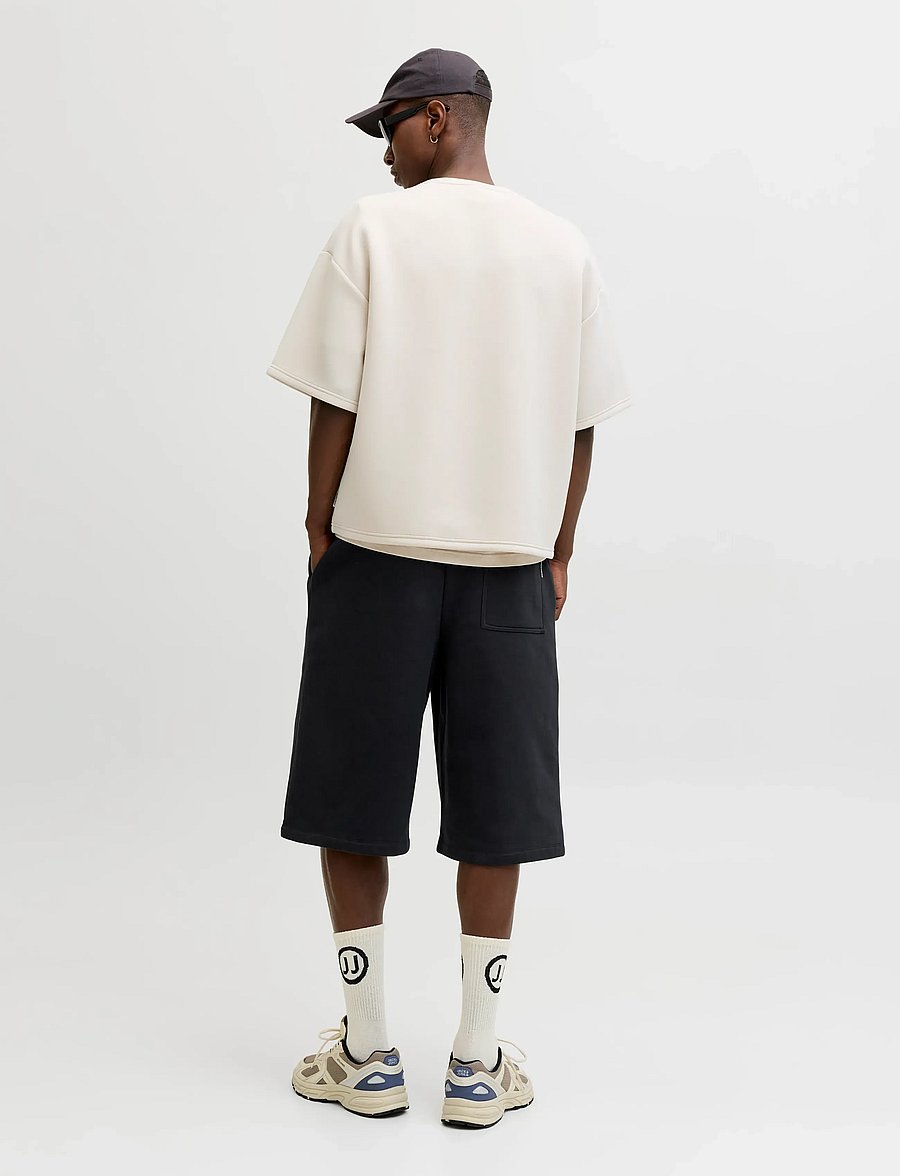 Jack & Jones - JPSTOWEN FALLS SWEAT SHORTS XXLNG LN - lühikesed dressipüksid - black - 3