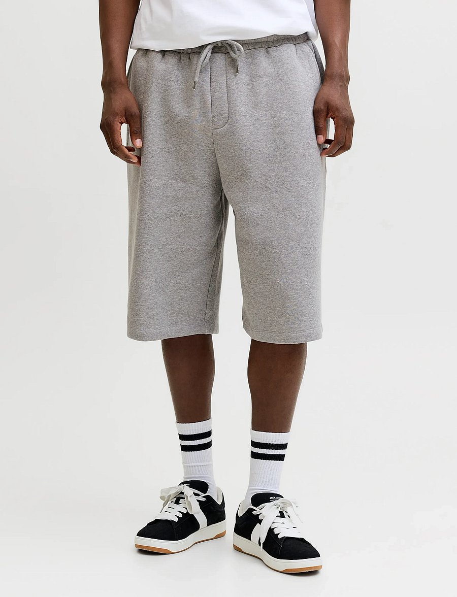 Jack & Jones - JPSTOWEN FALLS SWEAT SHORTS XXLNG LN - sweatshorts - light grey melange - 0