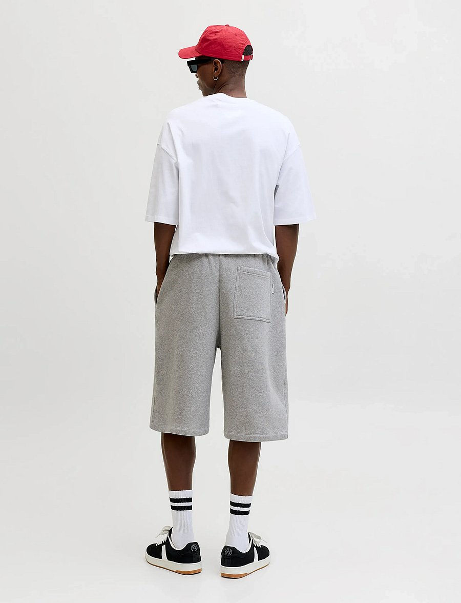 Jack & Jones - JPSTOWEN FALLS SWEAT SHORTS XXLNG LN - sweatshorts - light grey melange - 3