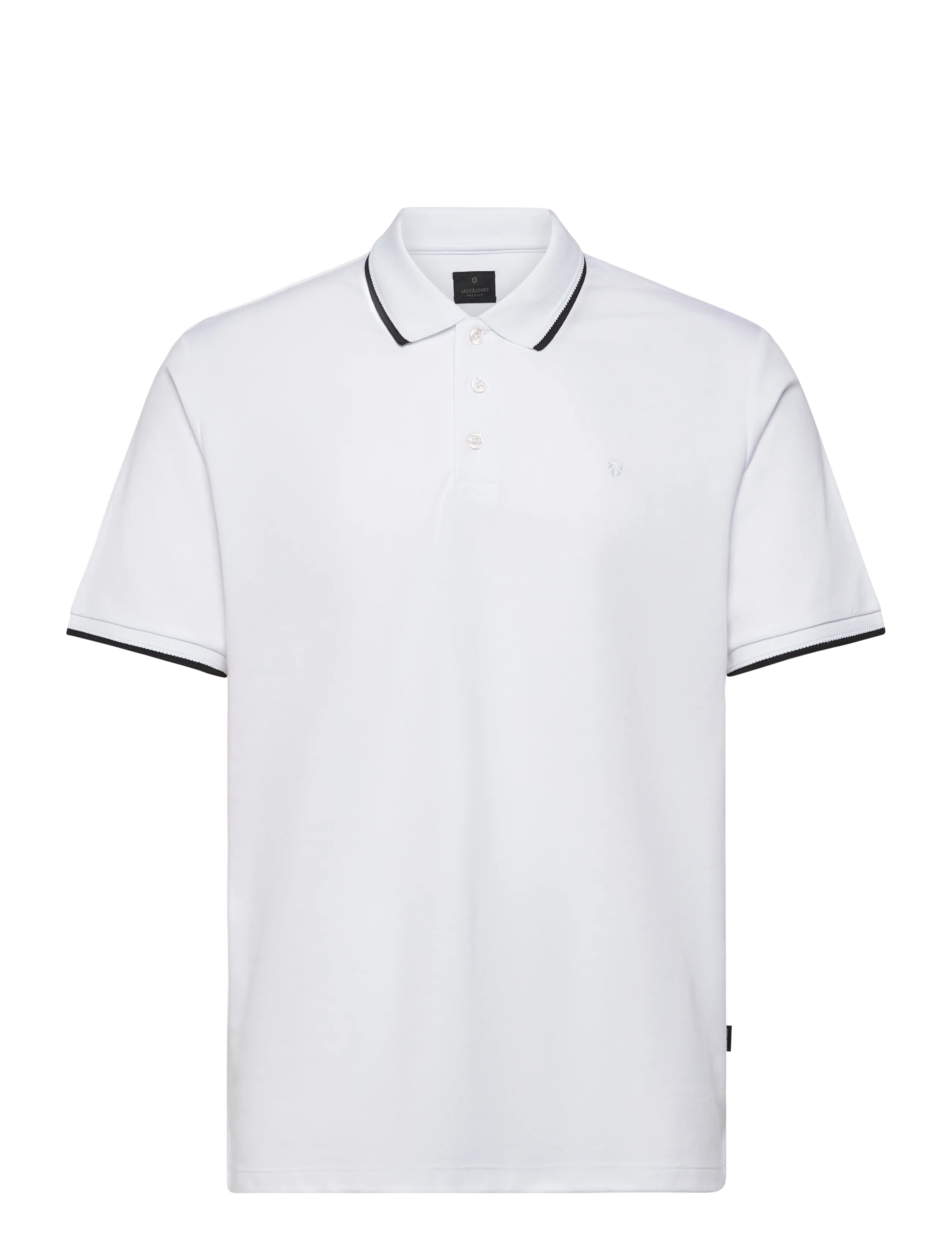 Jack & Jones JPRBLAETHAN DETAIL SS POLO SN - Pikéer - BRIGHT WHITE / white