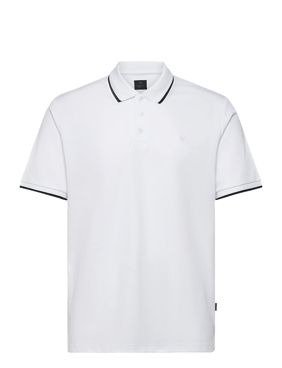 Jack & Jones - JPRBLAETHAN DETAIL SS POLO SN - kortærmede poloer - bright white - 1