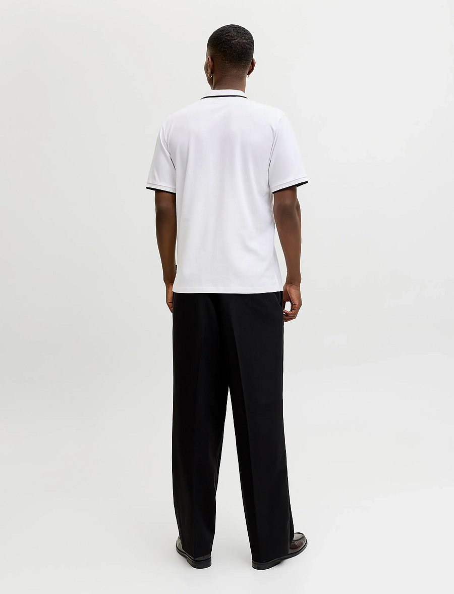 Jack & Jones - JPRBLAETHAN DETAIL SS POLO SN - kortærmede poloer - bright white - 3