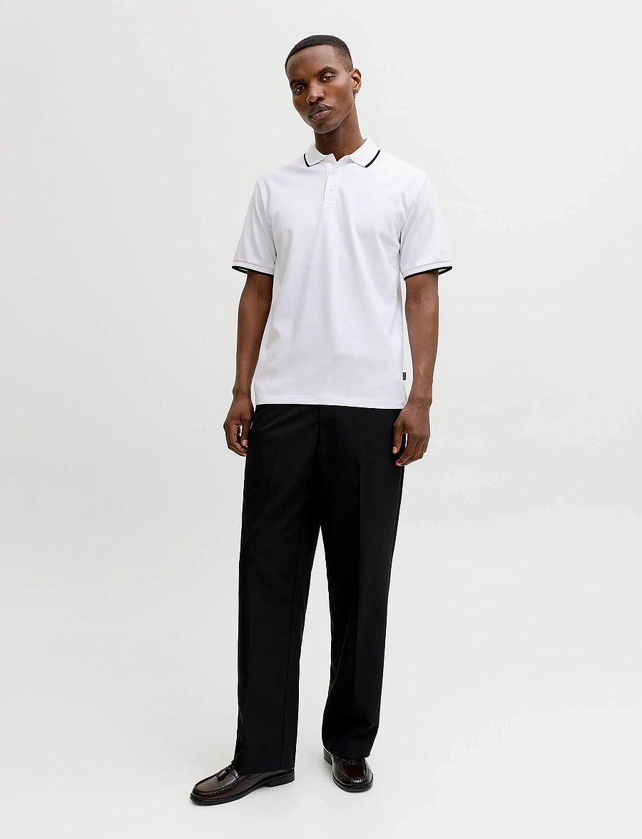 Jack & Jones - JPRBLAETHAN DETAIL SS POLO SN - kortærmede poloer - bright white - 4