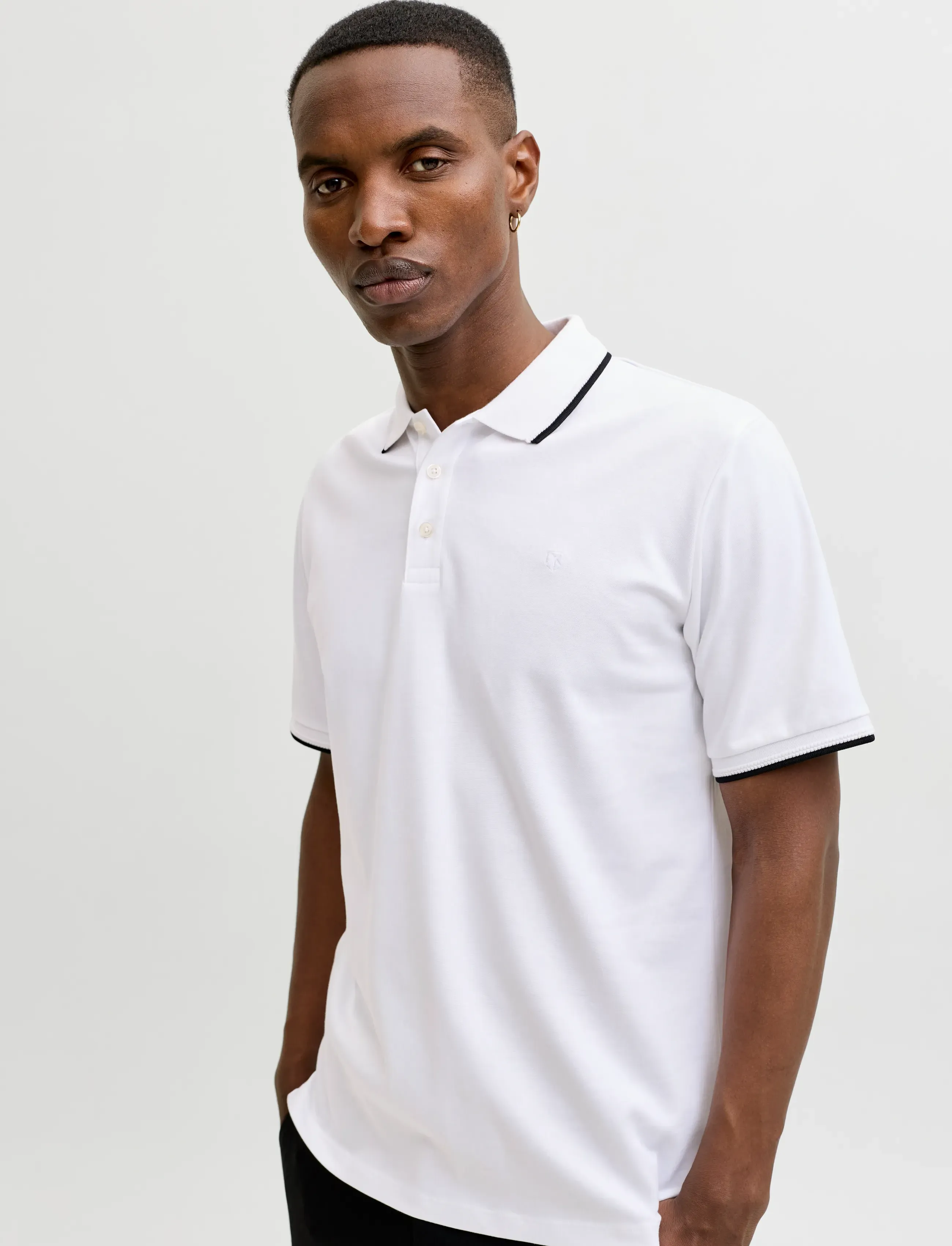 Jack & Jones - JPRBLAETHAN DETAIL SS POLO SN - kortærmede poloer - bright white - 5
