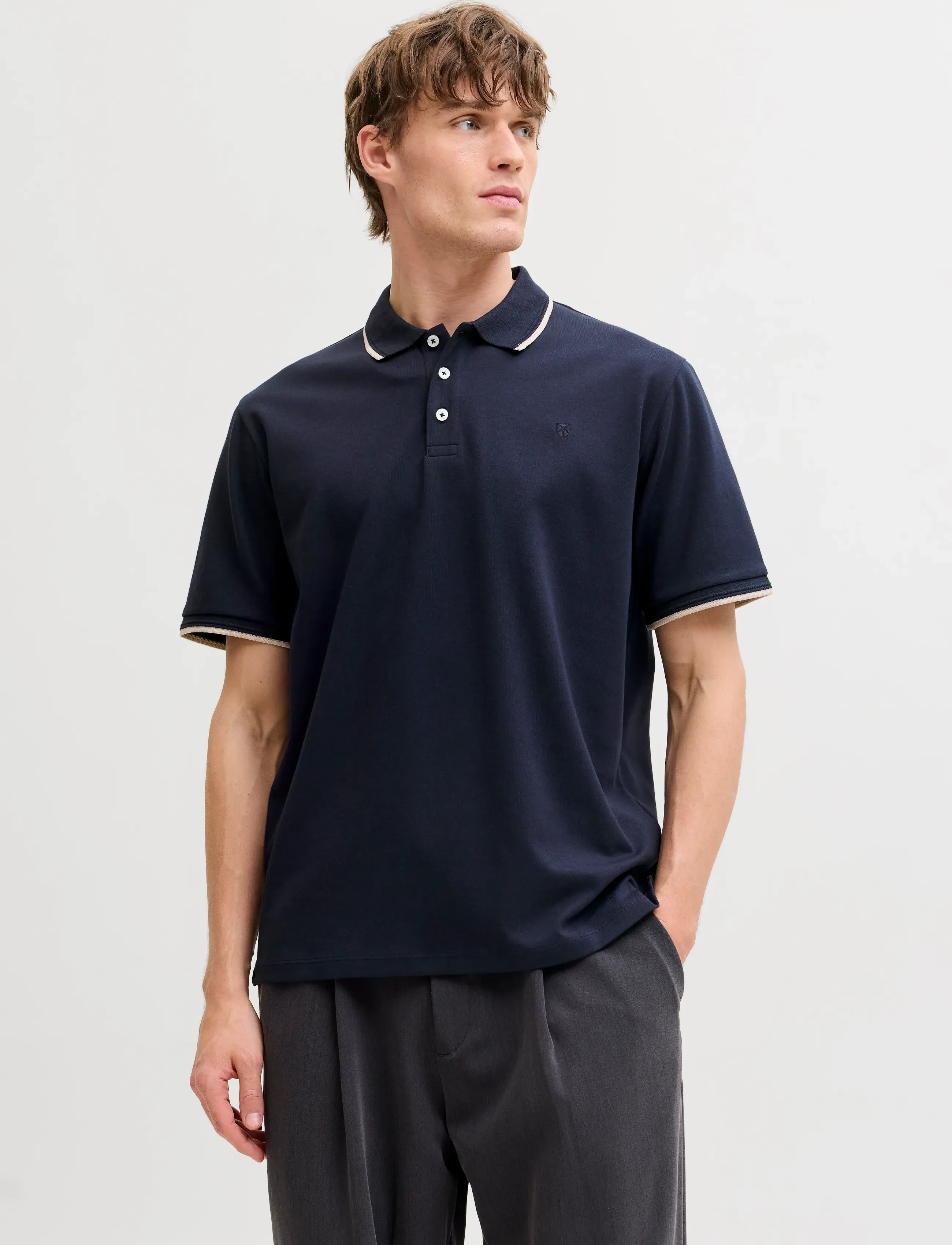 Jack & Jones JPRBLAETHAN DETAIL SS POLO SN - Kampagne - NIGHT SKY / navy