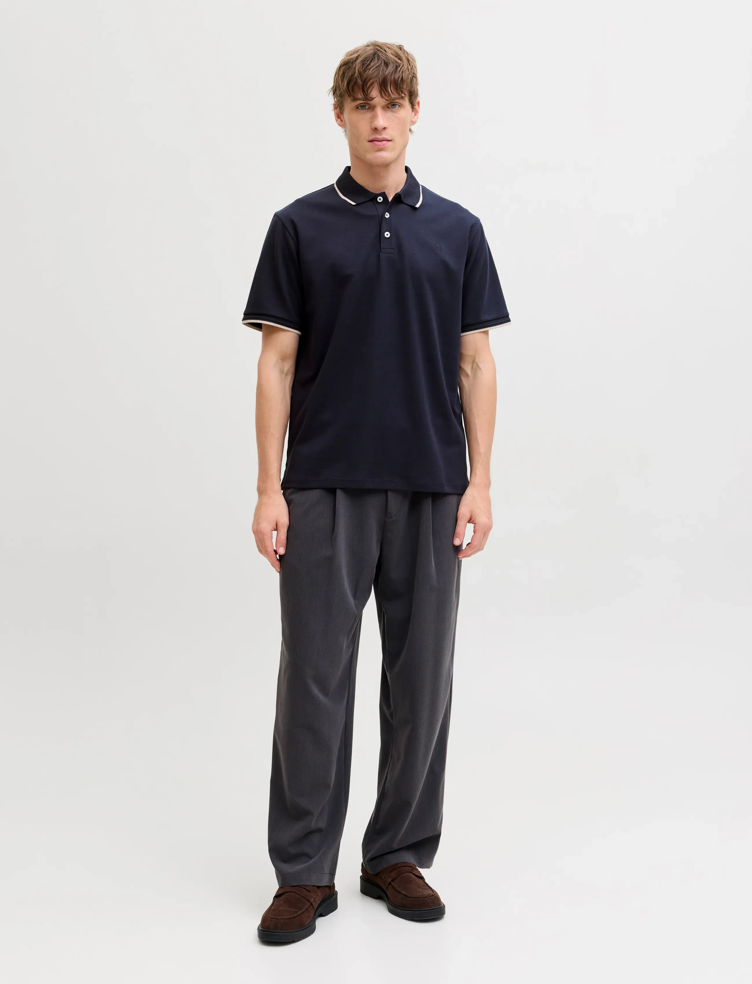 Jack & Jones - JPRBLAETHAN DETAIL SS POLO SN - kortærmede poloer - night sky - 4