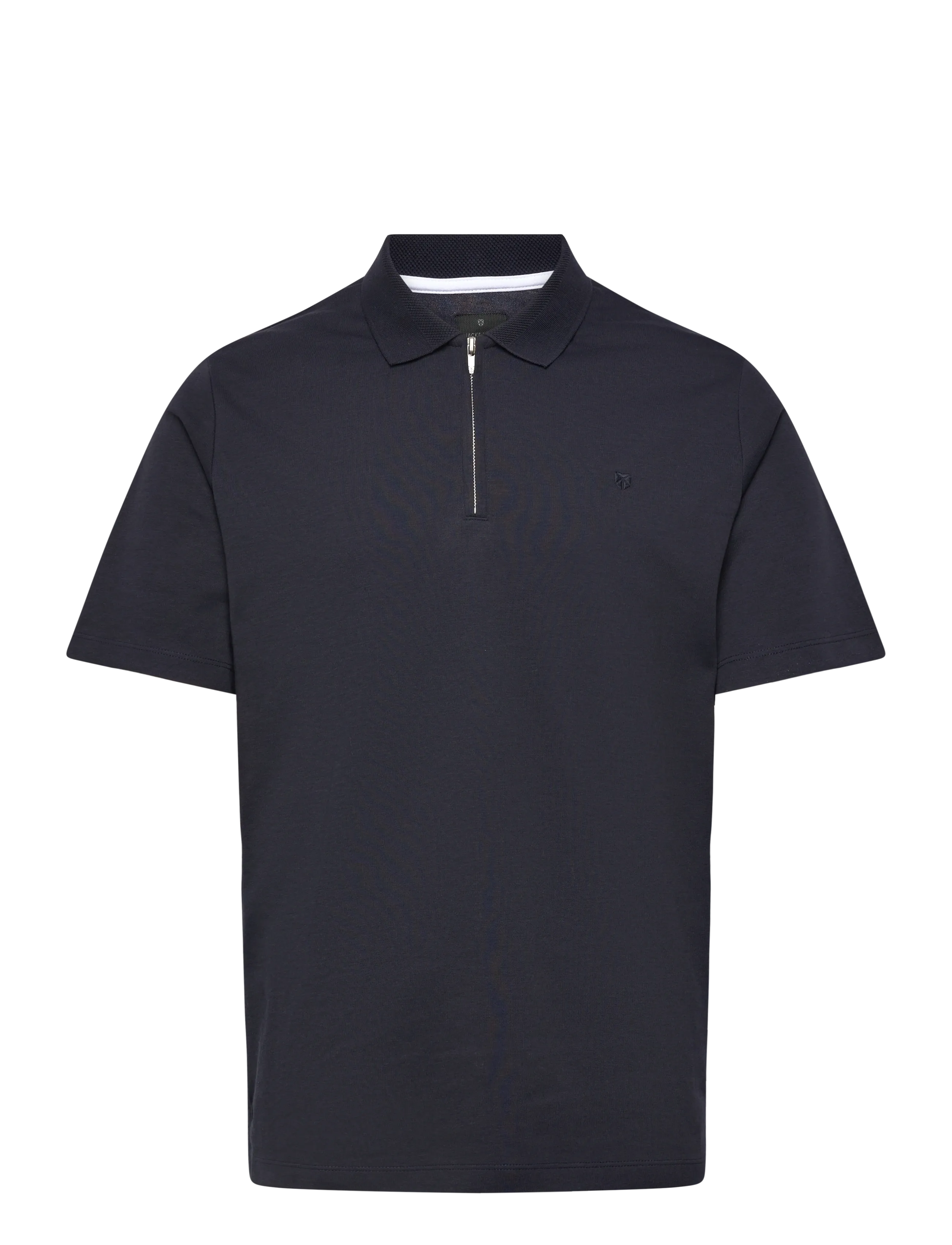 Jack & Jones - JPRBLAETHAN SS ZIP POLO SN - kortärmade pikéer - night sky - 1