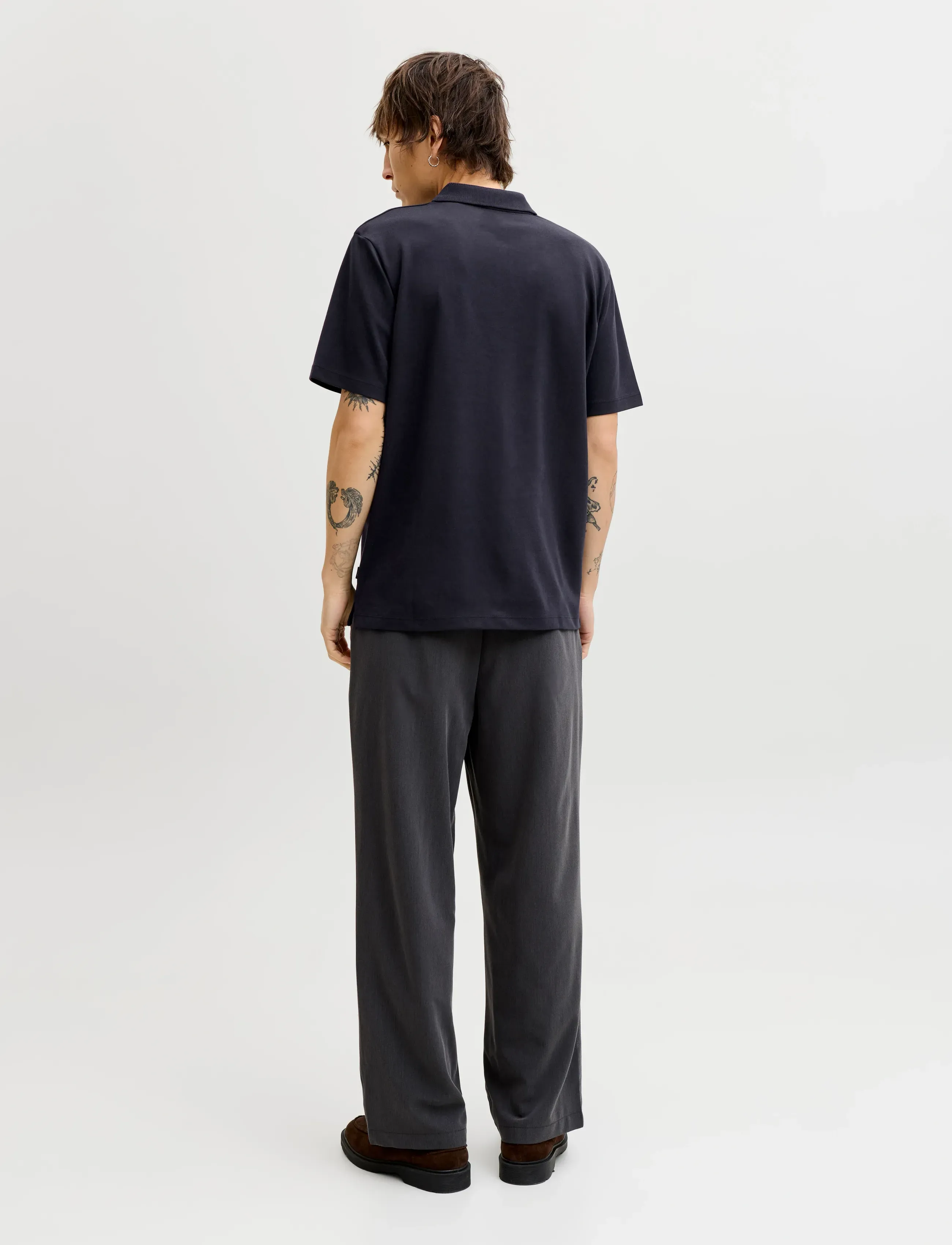 Jack & Jones - JPRBLAETHAN SS ZIP POLO SN - kortärmade pikéer - night sky - 3