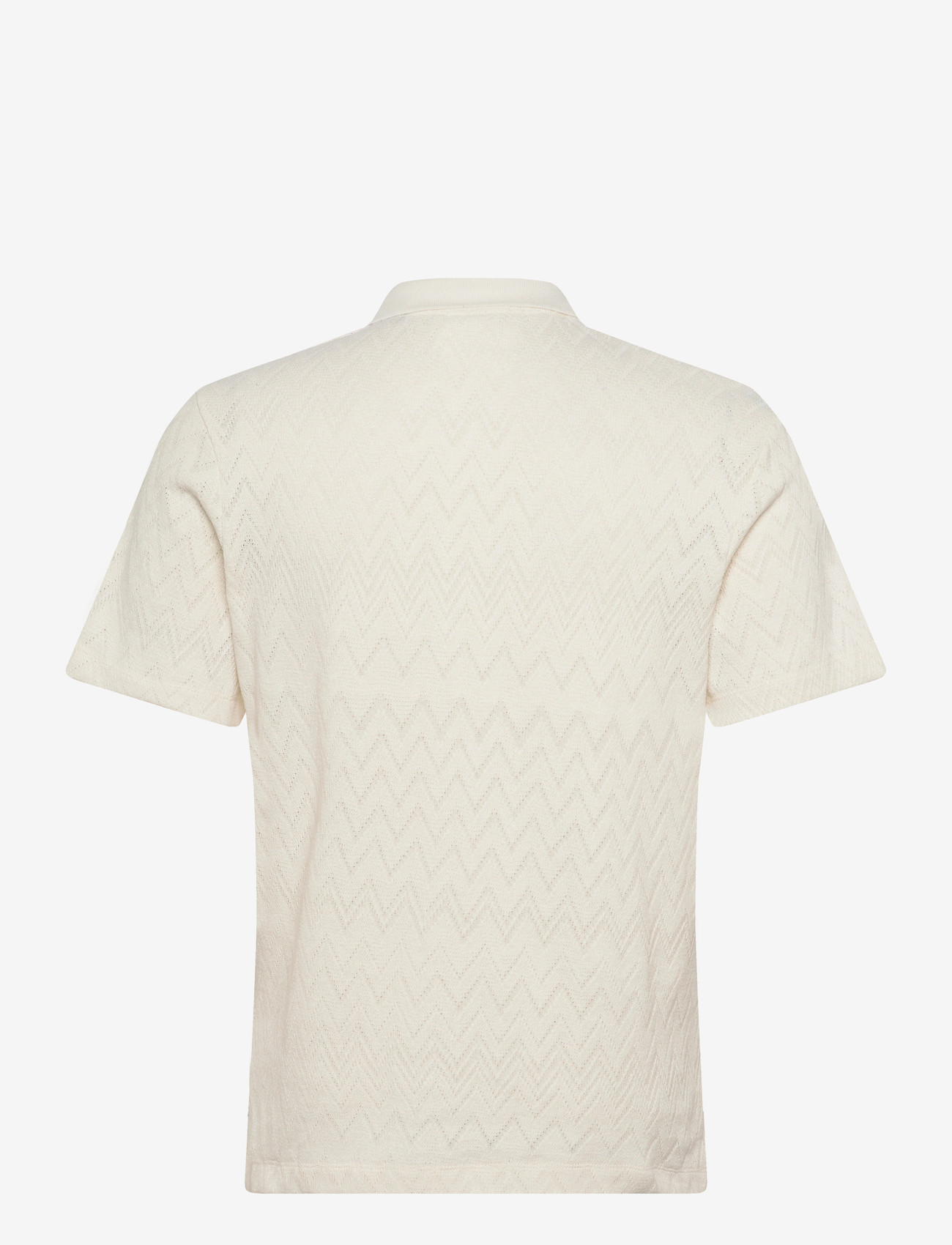 Jack & Jones - JPRBLATRENTON SS JACQUARD POLO - kortärmade pikéer - cloud dancer - 1