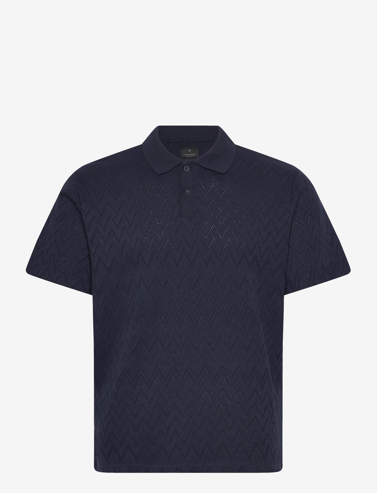 Jack & Jones - JPRBLATRENTON SS JACQUARD POLO - lühikeste varrukatega polod - night sky - 0