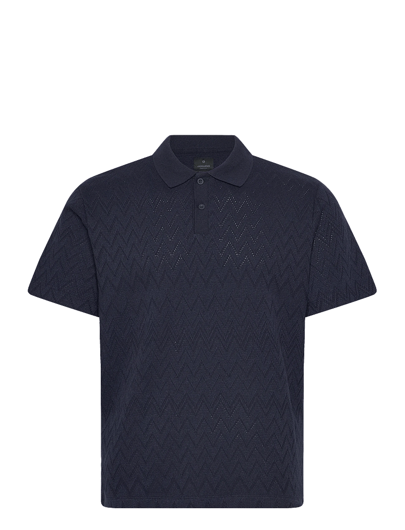 Jack & Jones - JPRBLATRENTON SS JACQUARD POLO - lühikeste varrukatega polod - night sky - 0