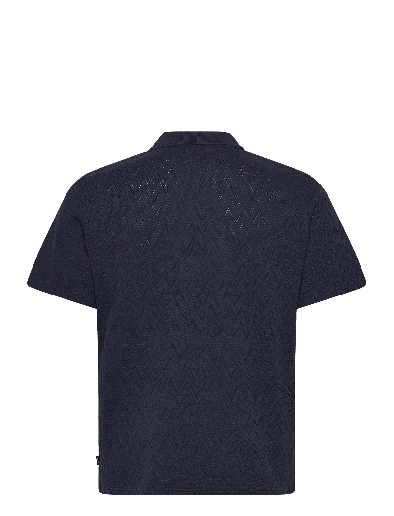 Jack & Jones - JPRBLATRENTON SS JACQUARD POLO - lühikeste varrukatega polod - night sky - 1