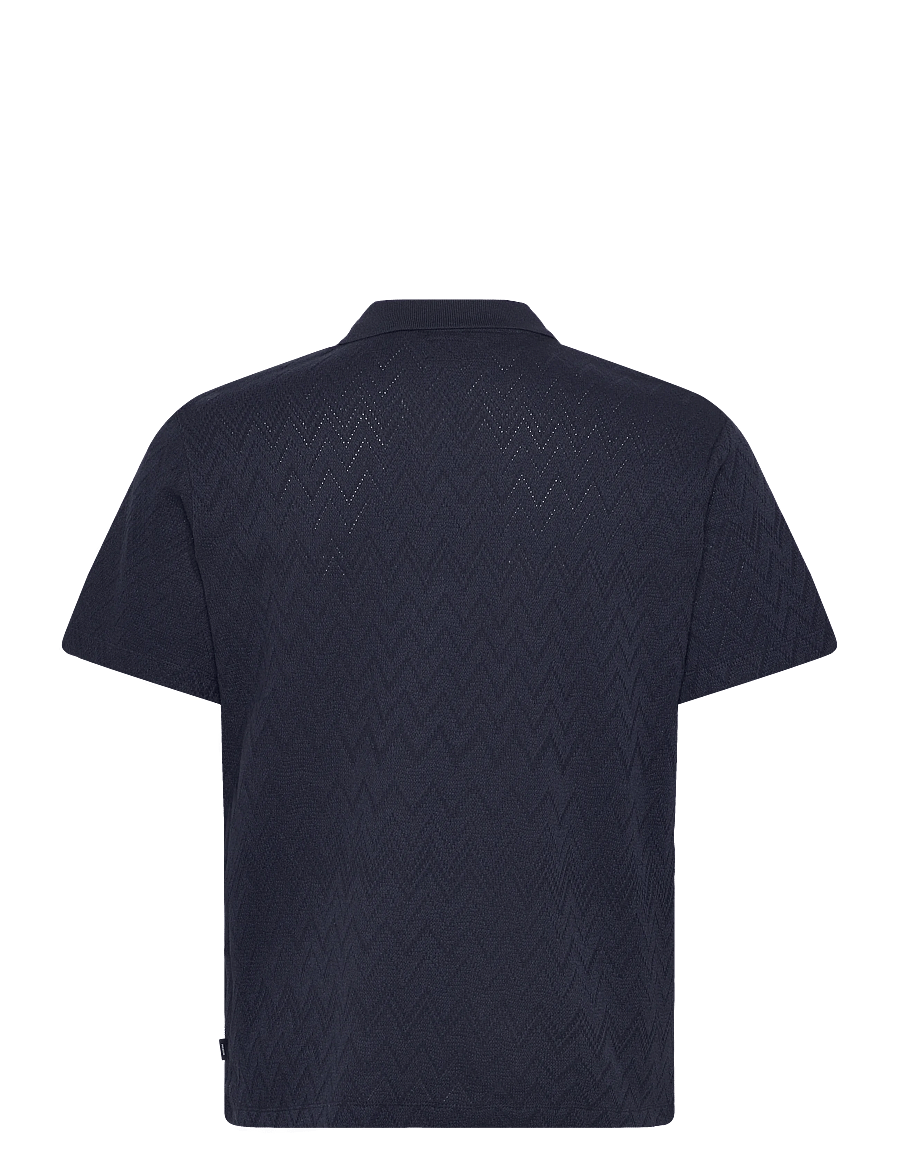 Jack & Jones - JPRBLATRENTON SS JACQUARD POLO - kurzärmelig - night sky - 1