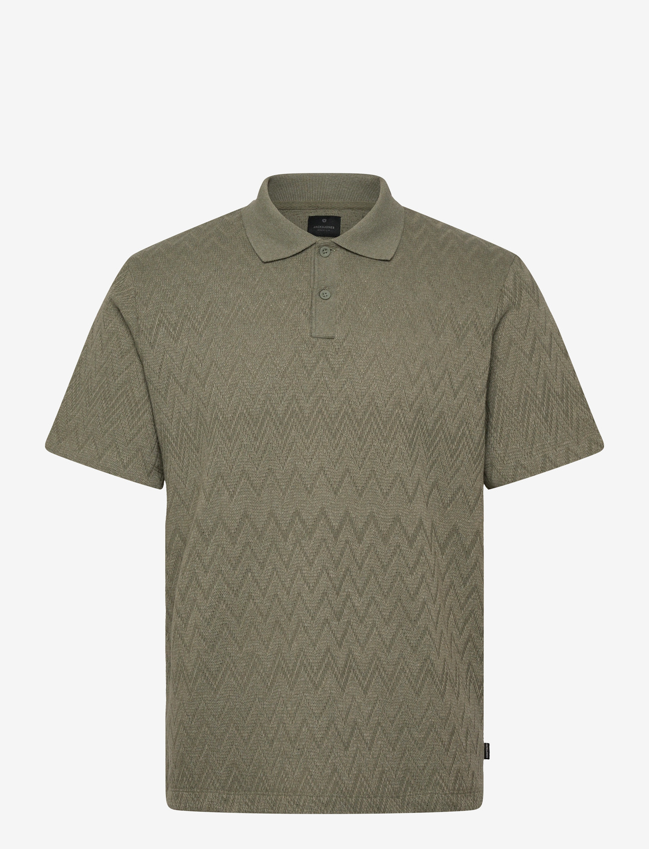 Jack & Jones - JPRBLATRENTON SS JACQUARD POLO - kortærmede poloer - smokey olive - 0