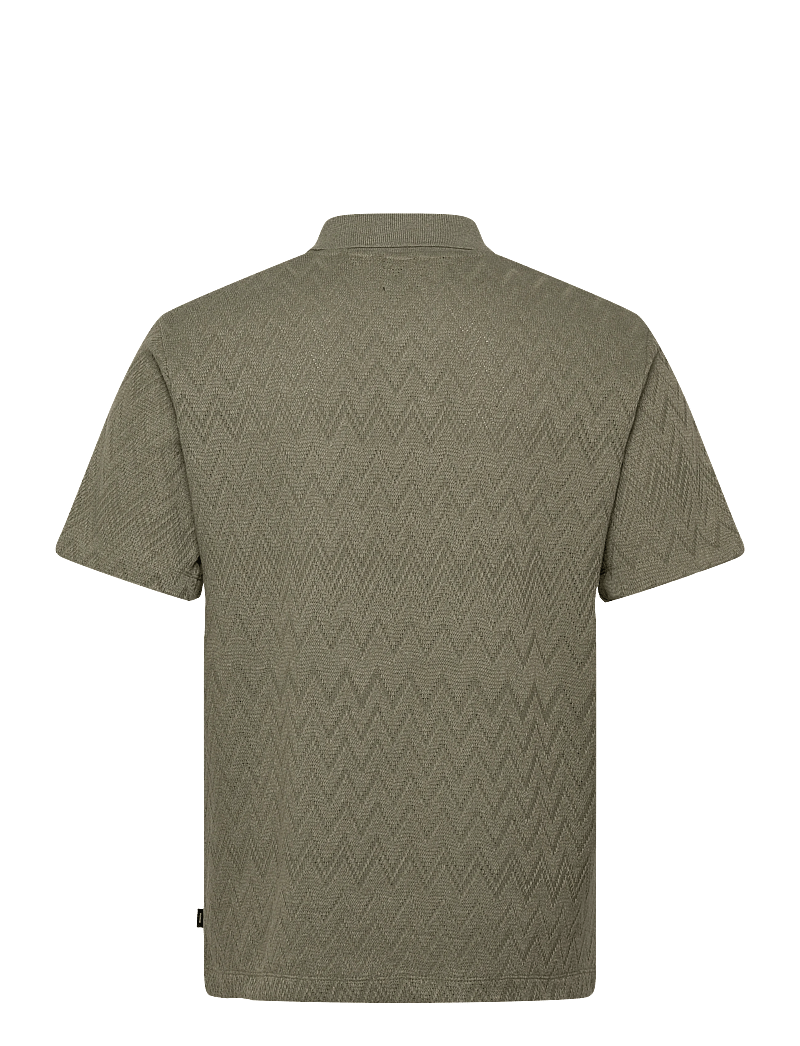 Jack & Jones - JPRBLATRENTON SS JACQUARD POLO - kortærmede poloer - smokey olive - 1