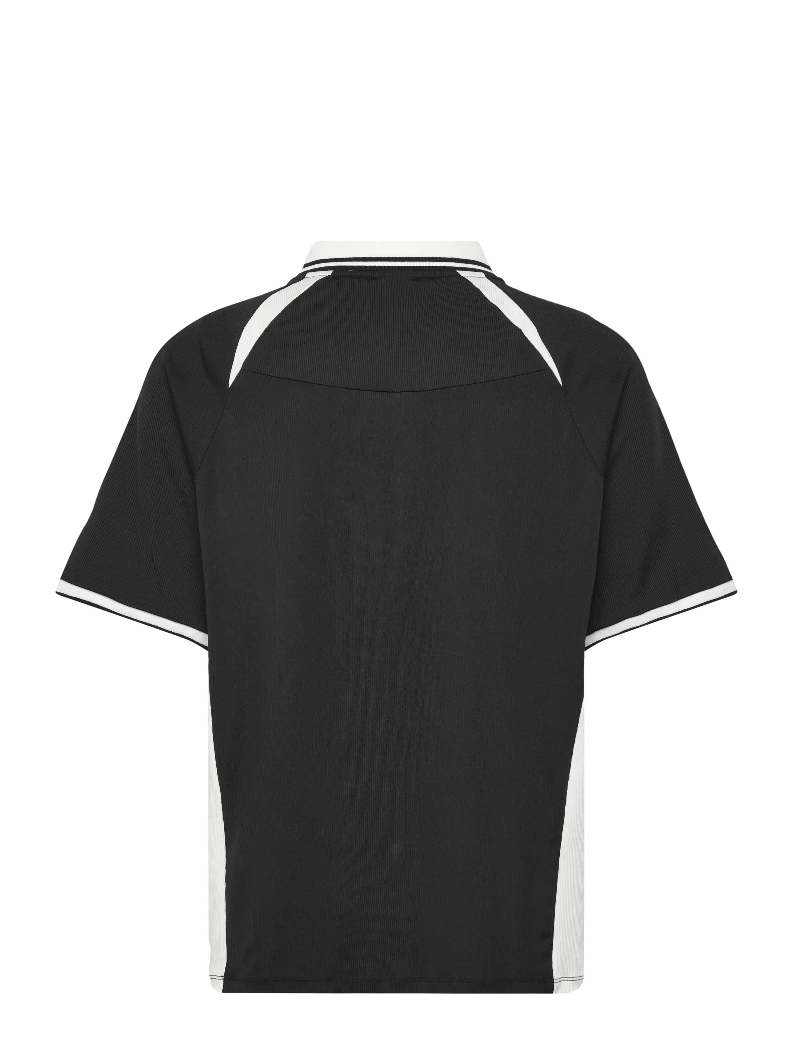 Jack & Jones - JCOCLUB RIBBED FOOTBALL POLO SS - toppar & t-shirts - black - 2
