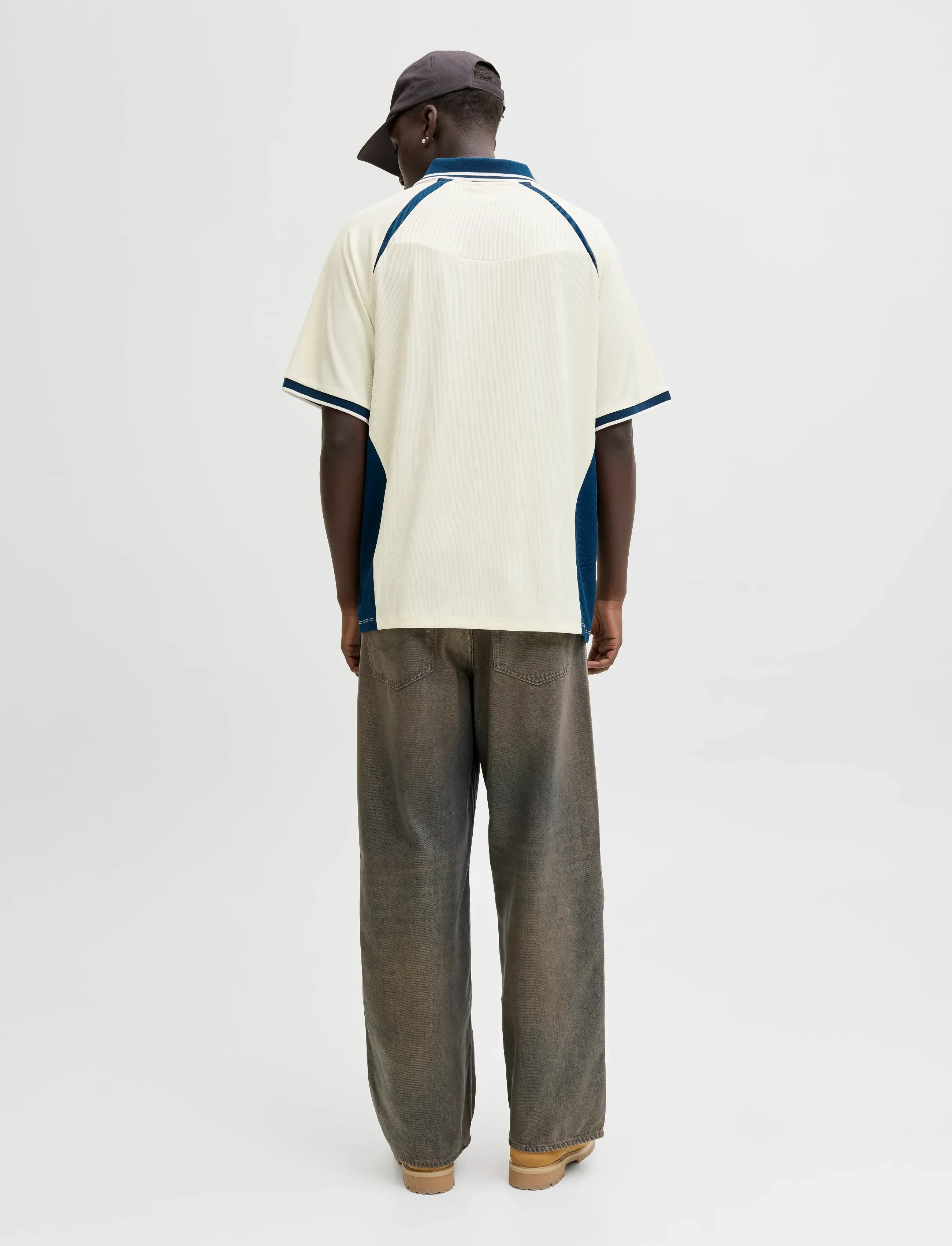 Jack & Jones - JCOCLUB RIBBED FOOTBALL POLO SS - toppe & t-shirts - bright white - 2