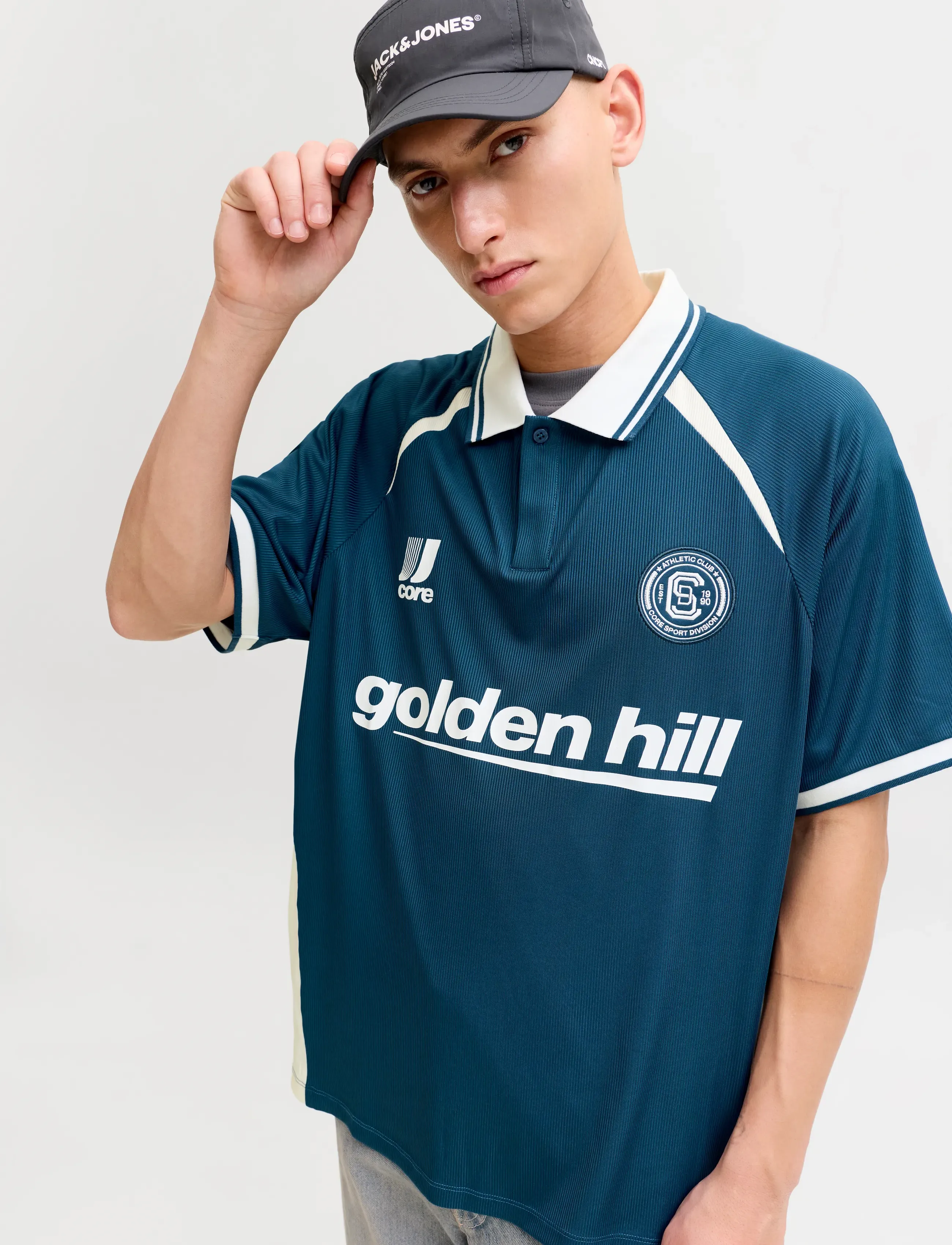 JACK & JONES Jcoclub Ribbed Football Polo Ss pikéer herr – bild 5