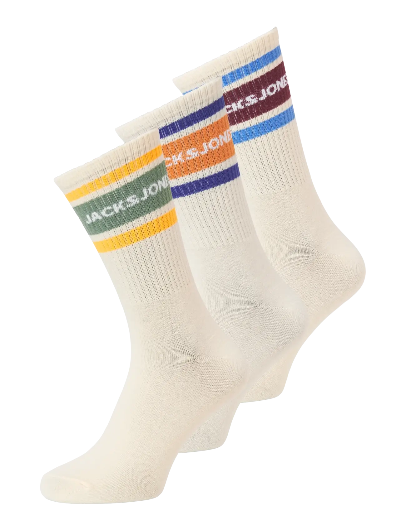 Jack & Jones JACNICE TENNIS SOCKS 3 PACK SN - Mitmikpakk aluspesu - BUTTERCREAM / cream