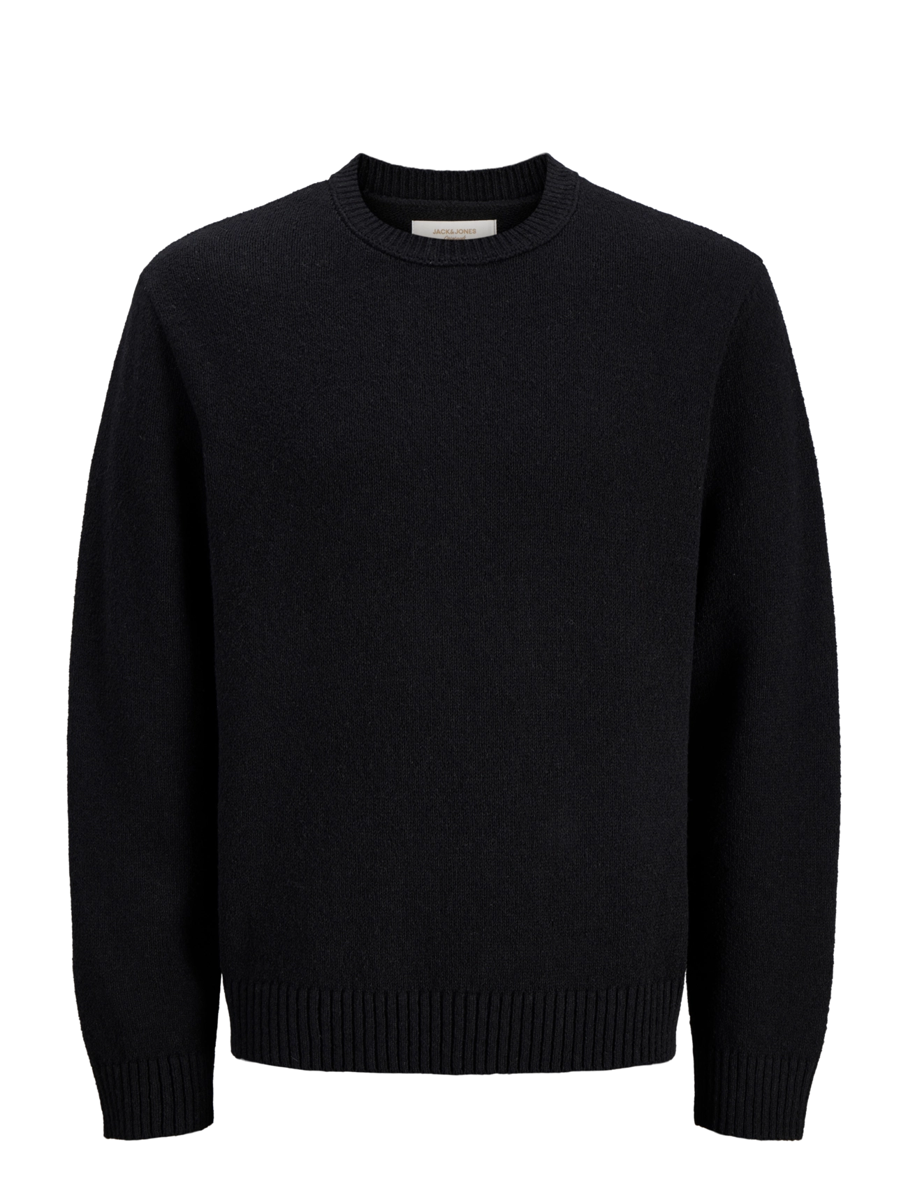 Jack & Jones JORNORREBRO CATSKILLS KNIT CREW NECK SN - Rund hals - BLACK / black