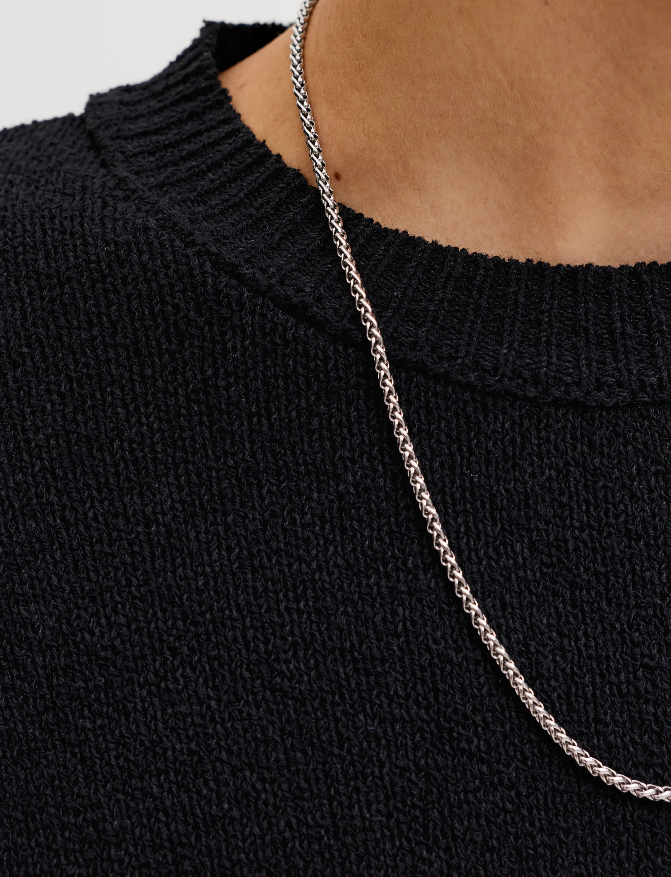 Jack & Jones JORNORREBRO CATSKILLS KNIT CREW NECK SN - Strik - BLACK / black