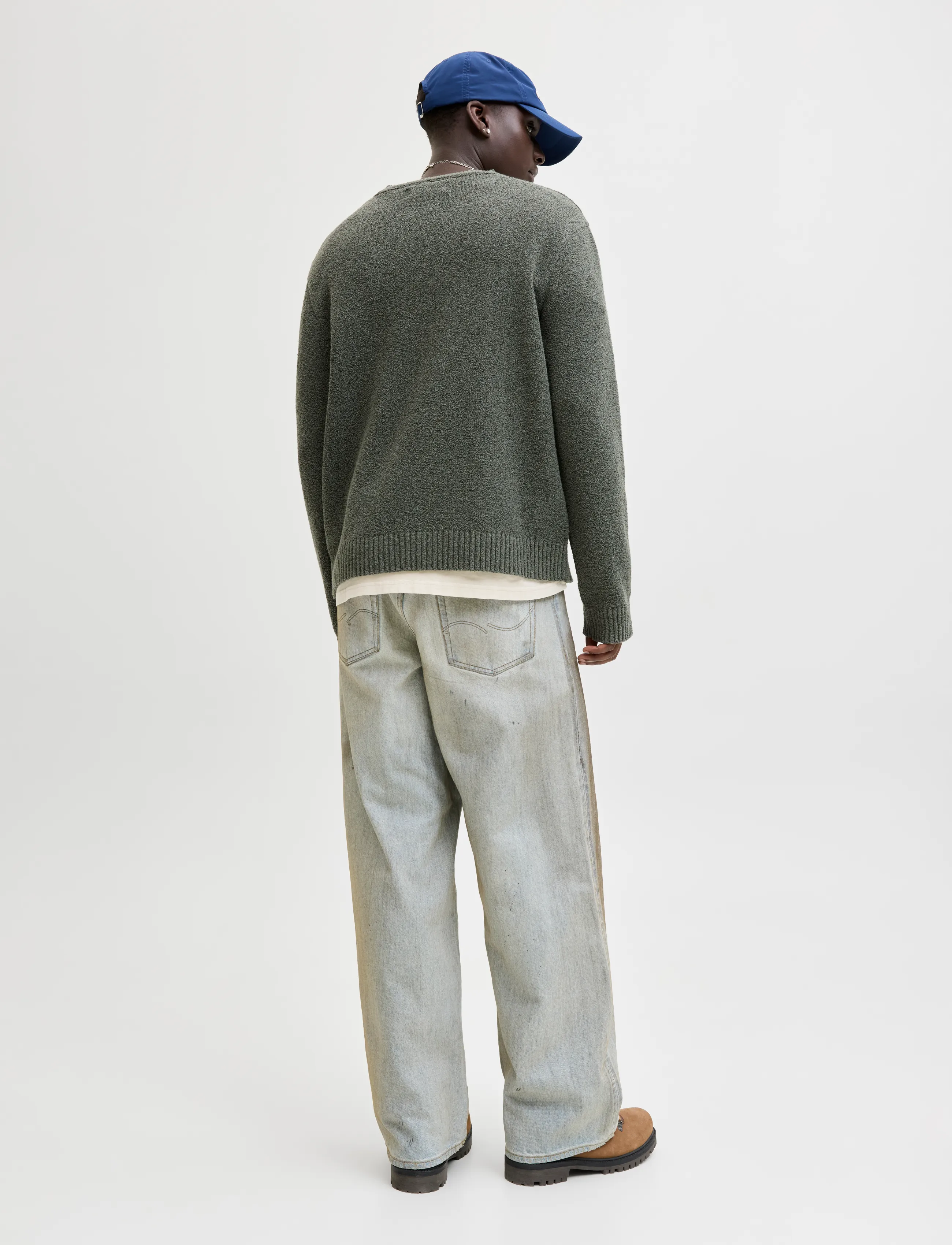 Jack & Jones - JORNORREBRO CATSKILLS KNIT CREW NECK SN - rund hals - olive night - 2