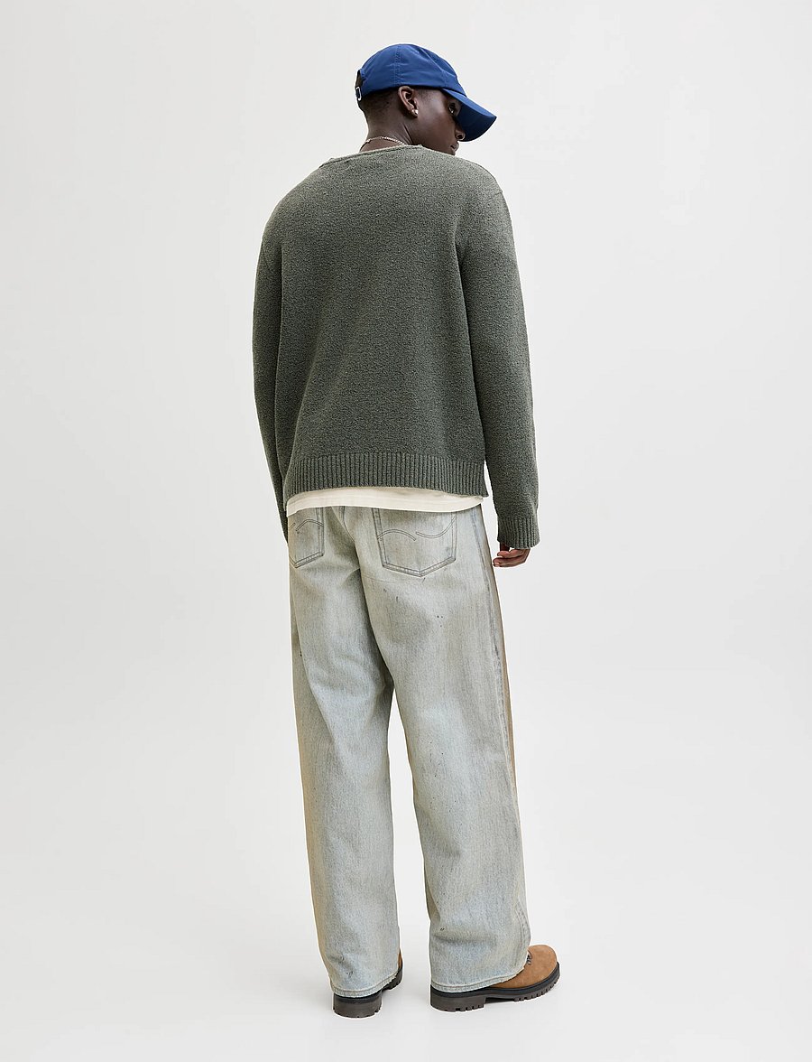 Jack & Jones - JORNORREBRO CATSKILLS KNIT CREW NECK SN - rund hals - olive night - 2