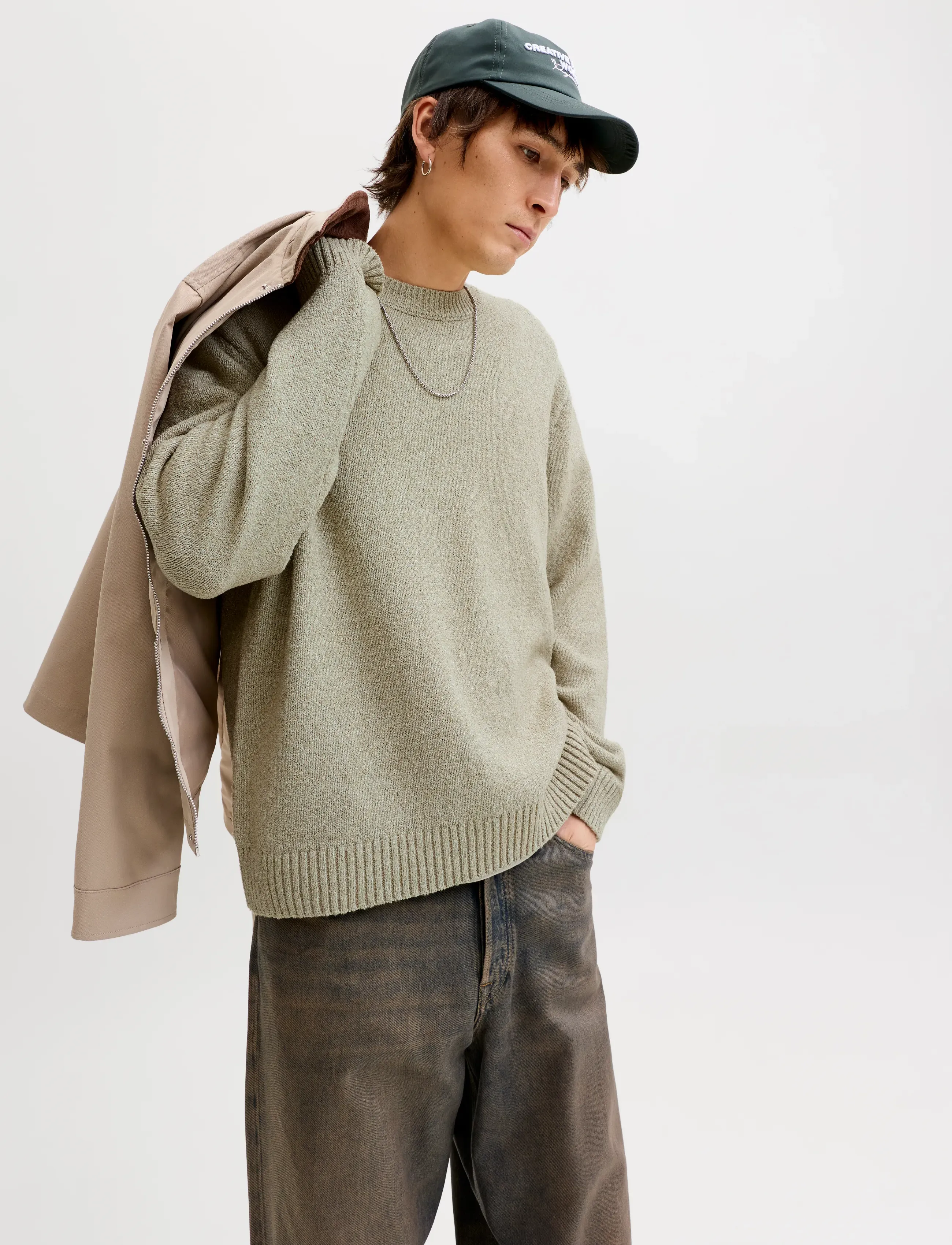 Jack & Jones - JORNORREBRO CATSKILLS KNIT CREW NECK SN - rund hals - seagrass - 5