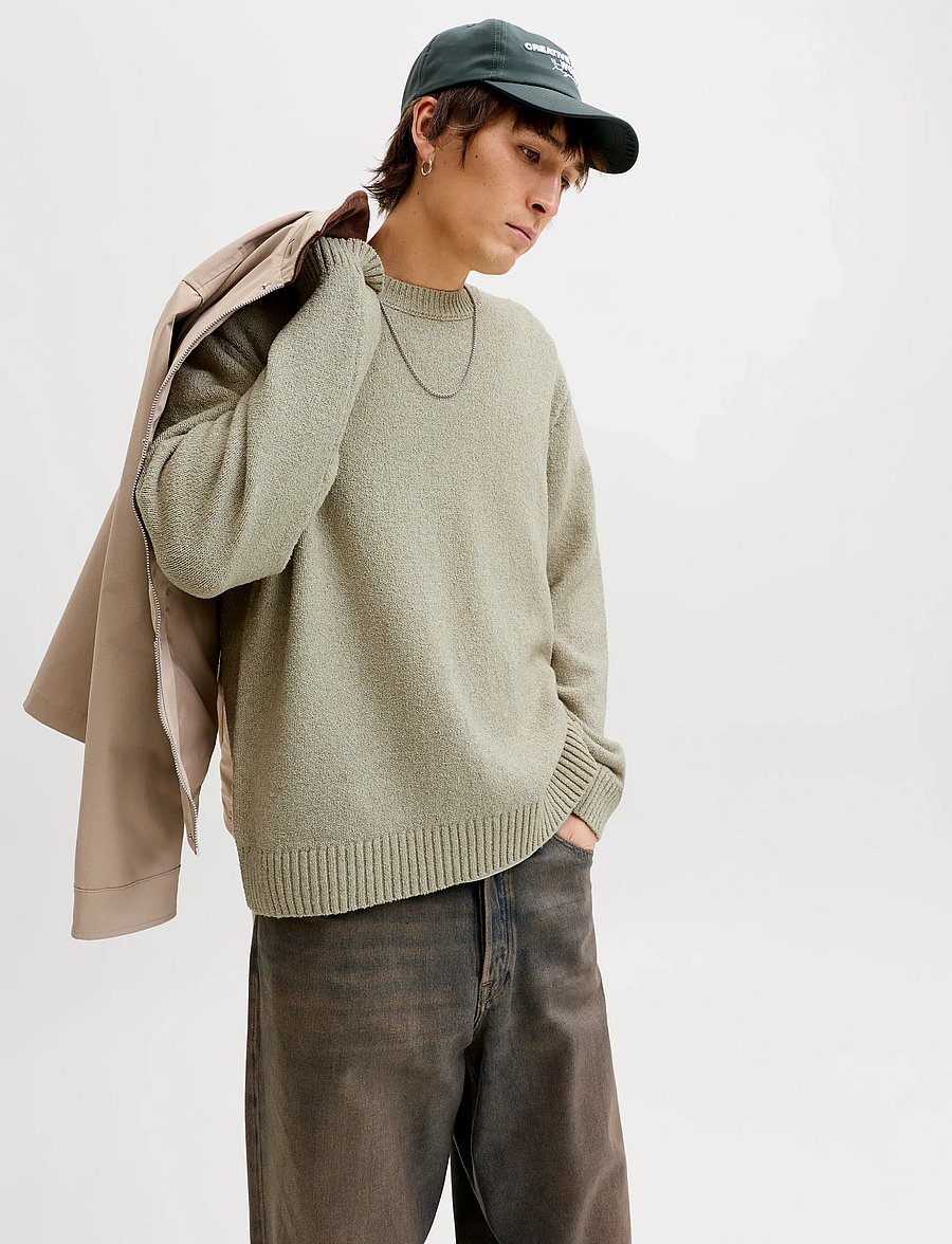 Jack & Jones - JORNORREBRO CATSKILLS KNIT CREW NECK SN - rund hals - seagrass - 5