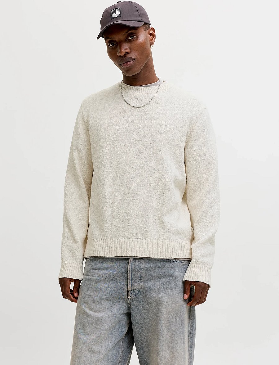 Jack & Jones - JORNORREBRO CATSKILLS KNIT CREW NECK SN - rund hals - sea salt - 0