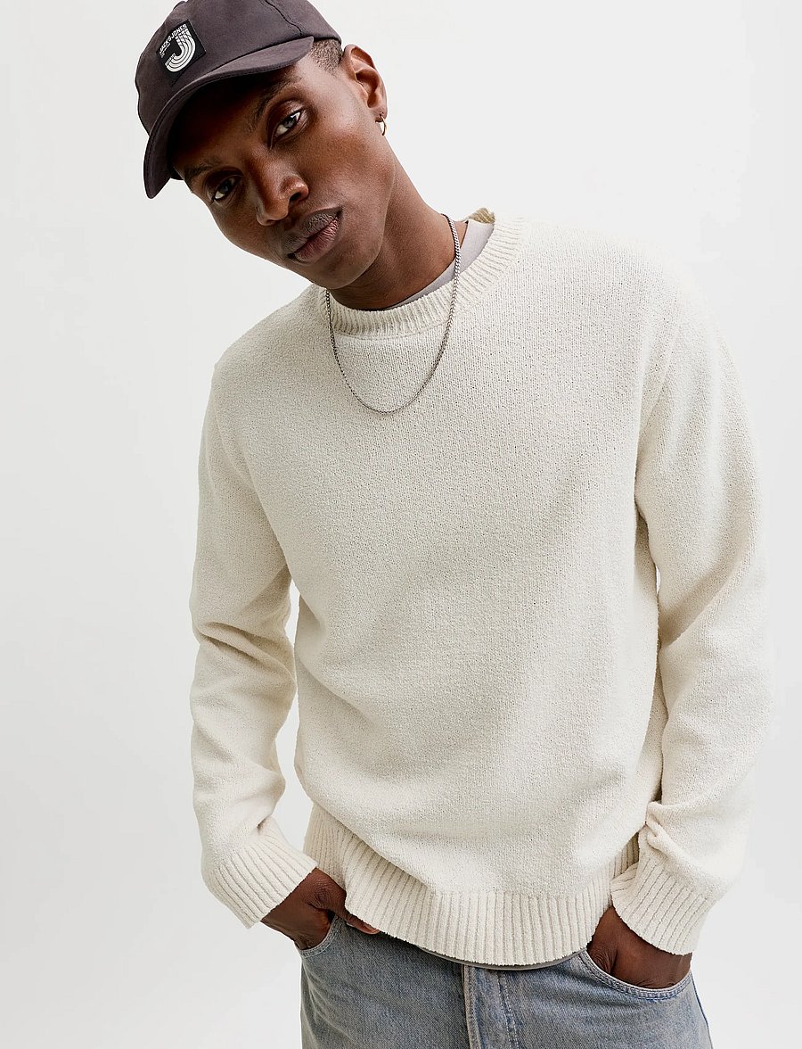 Jack & Jones - JORNORREBRO CATSKILLS KNIT CREW NECK SN - rund hals - sea salt - 5