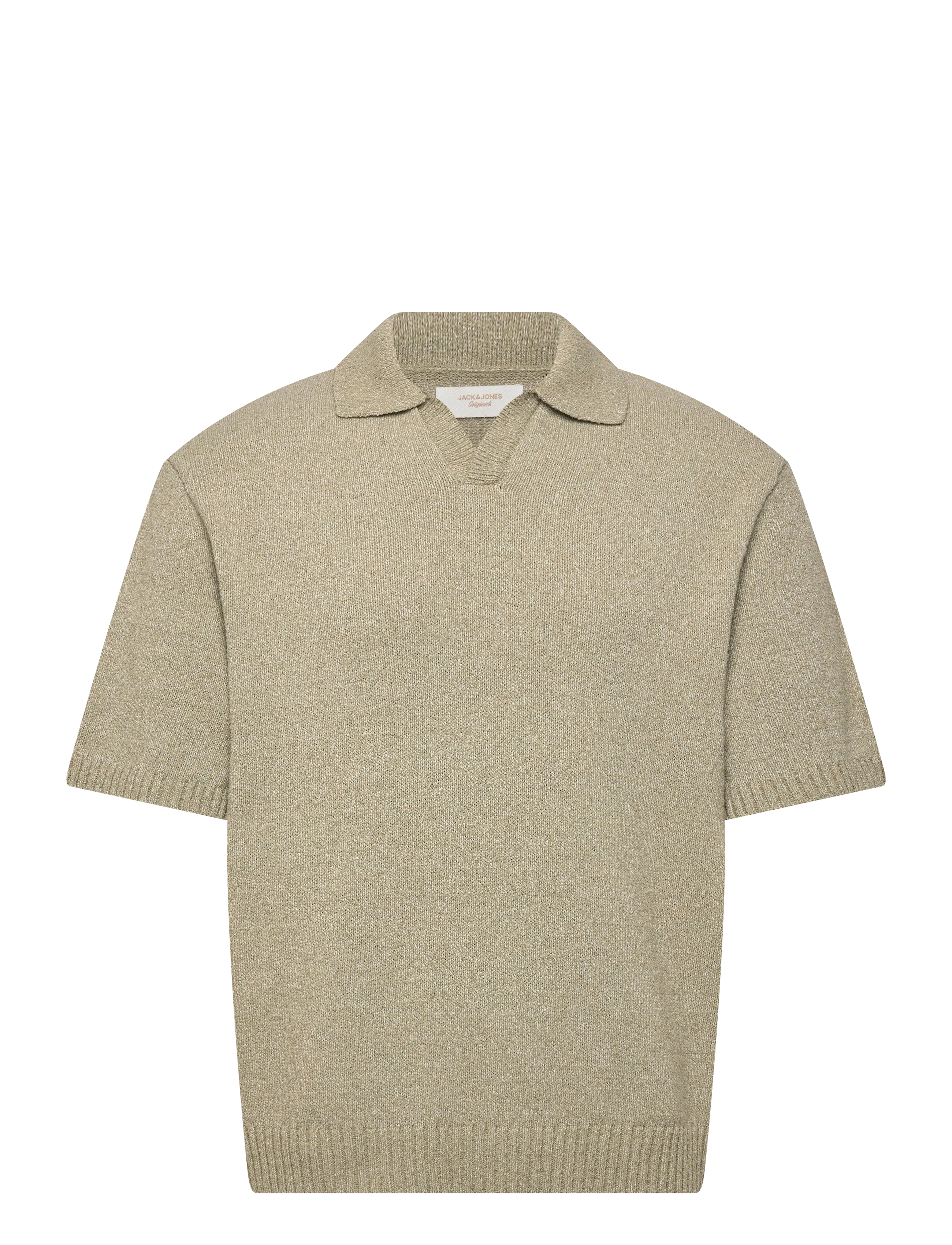 JACK & JONES Jorcatskills Knit Ss Split Neck Polo Grün - S - Herren