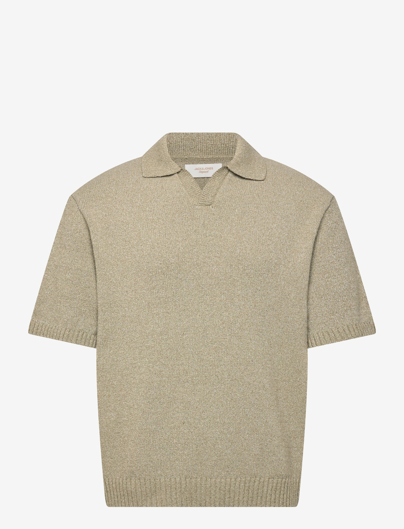 Jack & Jones - JORCATSKILLS KNIT SS SPLIT NECK POLO - laveste priser - seagrass - 0