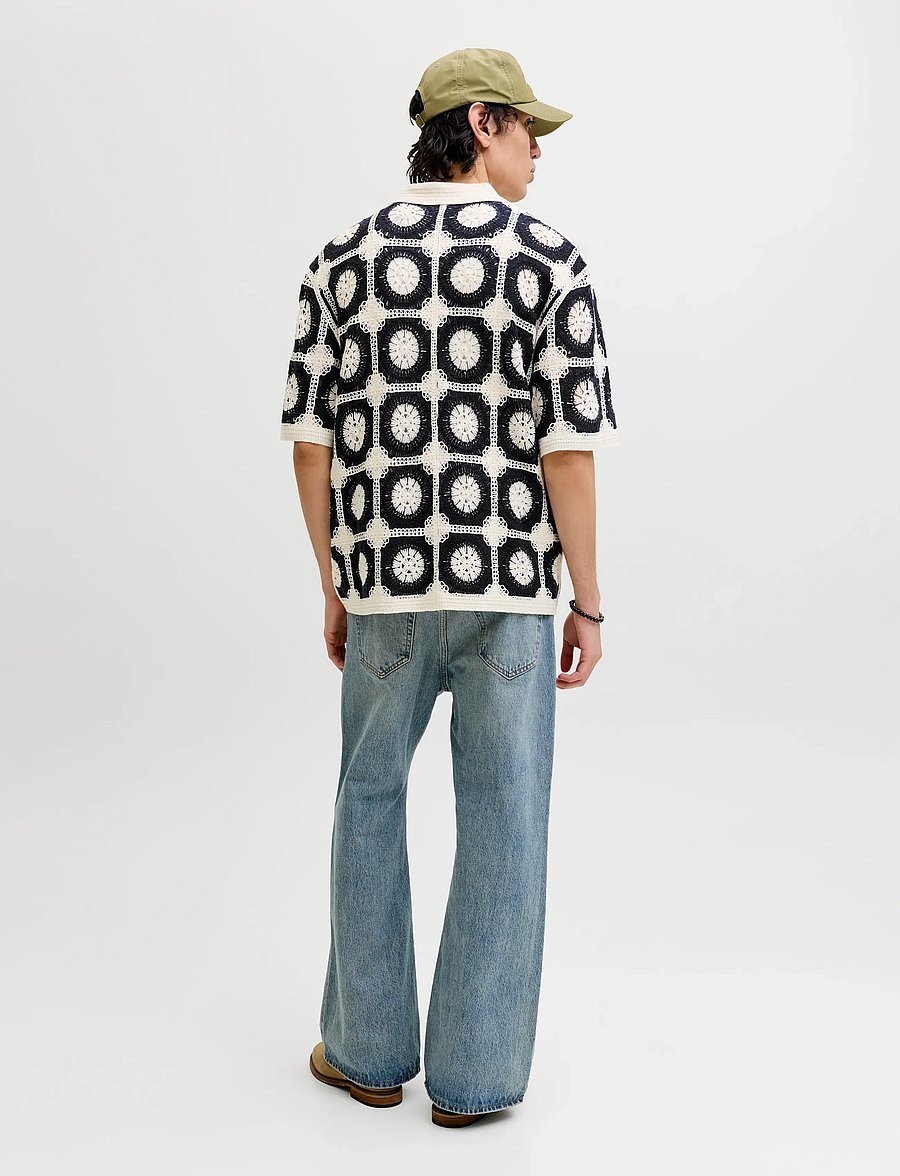 Jack & Jones - JORORCHARD KNIT CROCHET POLO - knitted polos - sea salt - 2