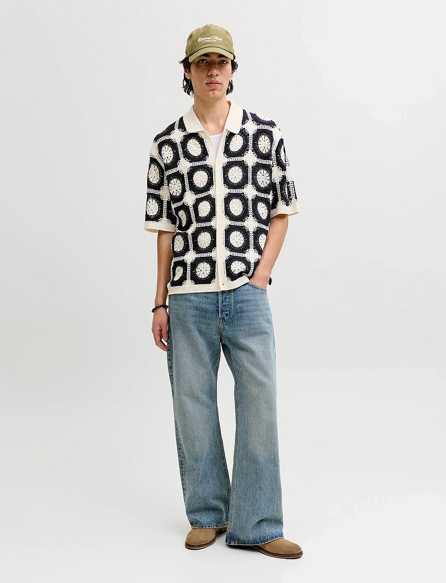 Jack & Jones - JORORCHARD KNIT CROCHET POLO - knitted polos - sea salt - 3