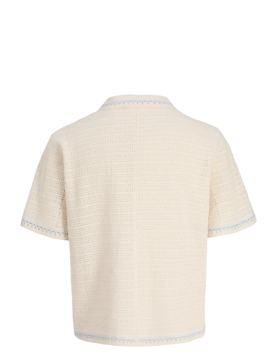 Jack & Jones - JORORCHARD KNIT CROCHET POLO - polostrik - sea salt - 2