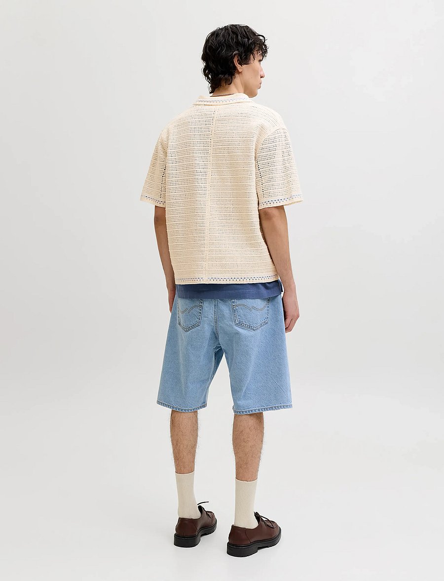 Jack & Jones - JORORCHARD KNIT CROCHET POLO - polostrik - sea salt - 3