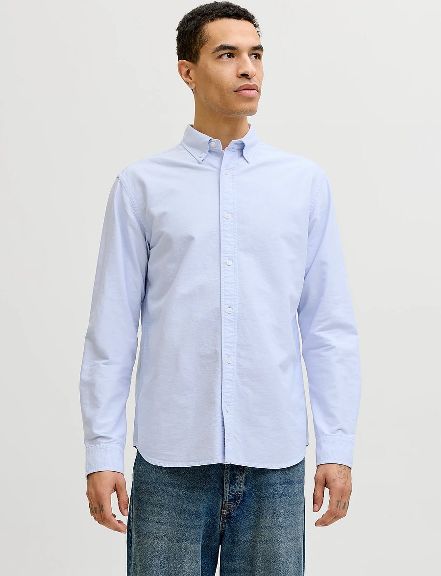 Jack & Jones - JJEHARVEY OXFORD L/S SHIRT NOOS - oxford skjorter - chambray blue - 0