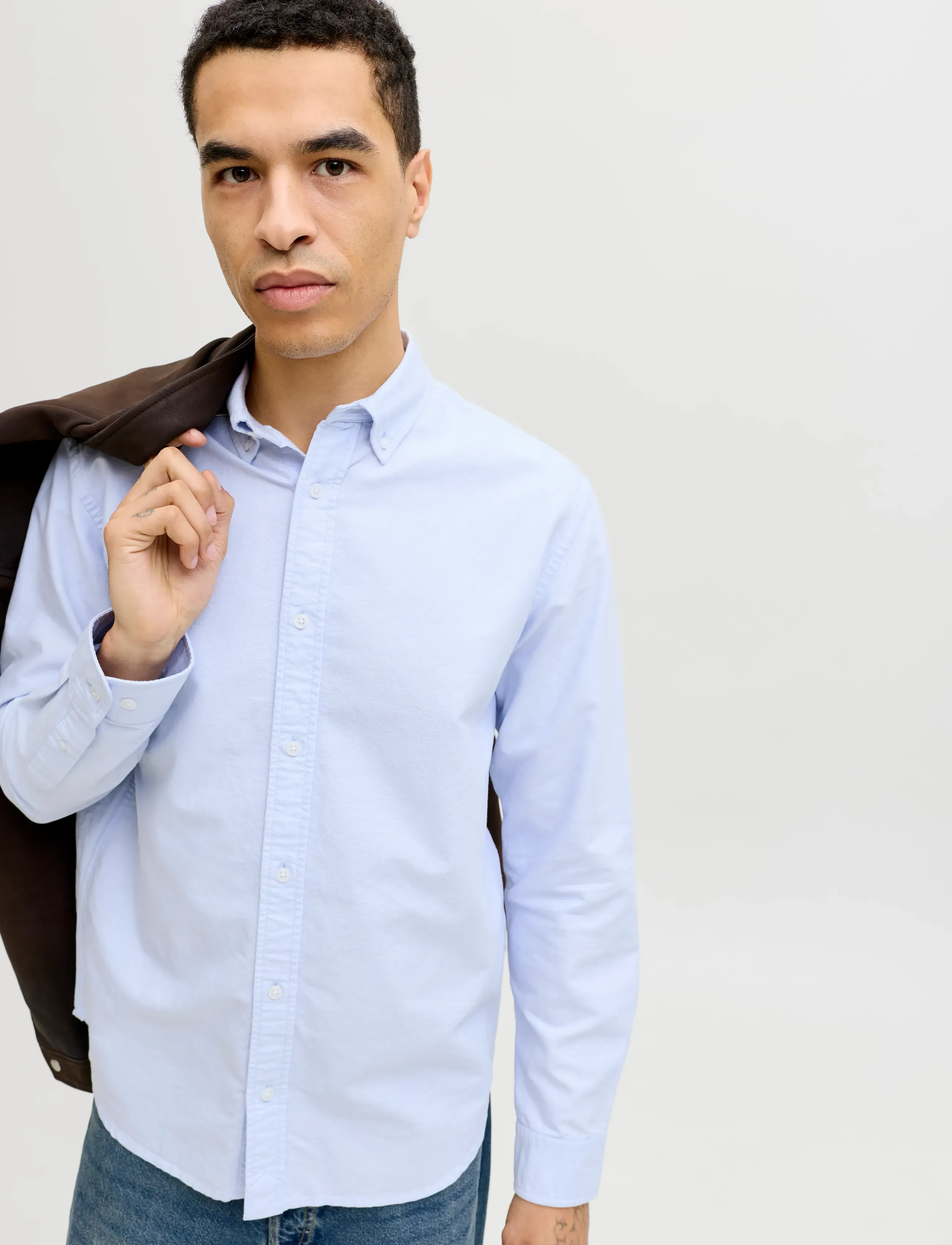Jack & Jones - JJEHARVEY OXFORD L/S SHIRT NOOS - oxford skjorter - chambray blue - 5