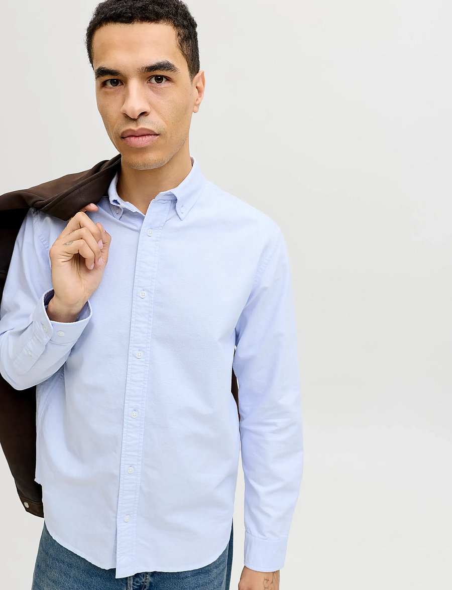 Jack & Jones - JJEHARVEY OXFORD L/S SHIRT NOOS - oxford skjorter - chambray blue - 5