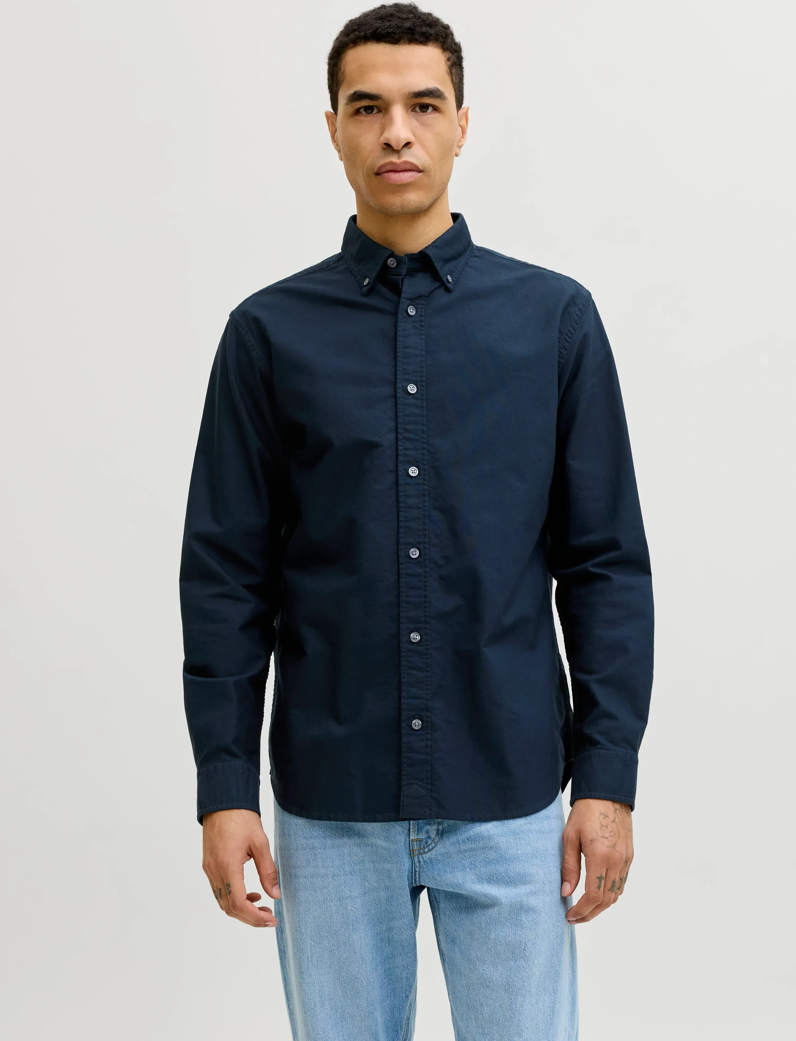 Jack & Jones JJEHARVEY OXFORD L/S SHIRT NOOS - Casual skjorter - SKY CAPTAIN / navy