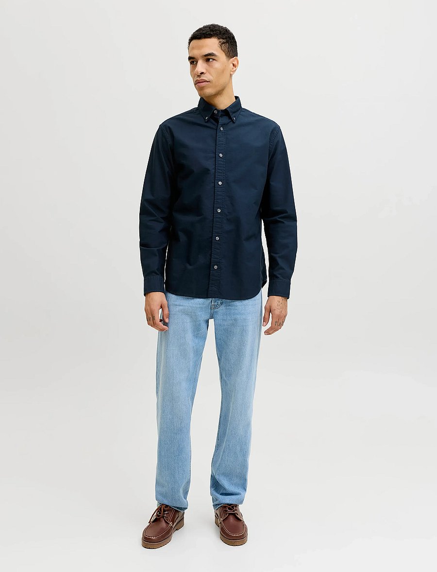 Jack & Jones - JJEHARVEY OXFORD L/S SHIRT NOOS - oxford skjorter - sky captain - 3