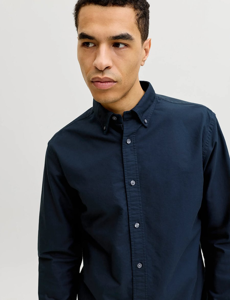 Jack & Jones - JJEHARVEY OXFORD L/S SHIRT NOOS - oxford skjorter - sky captain - 5