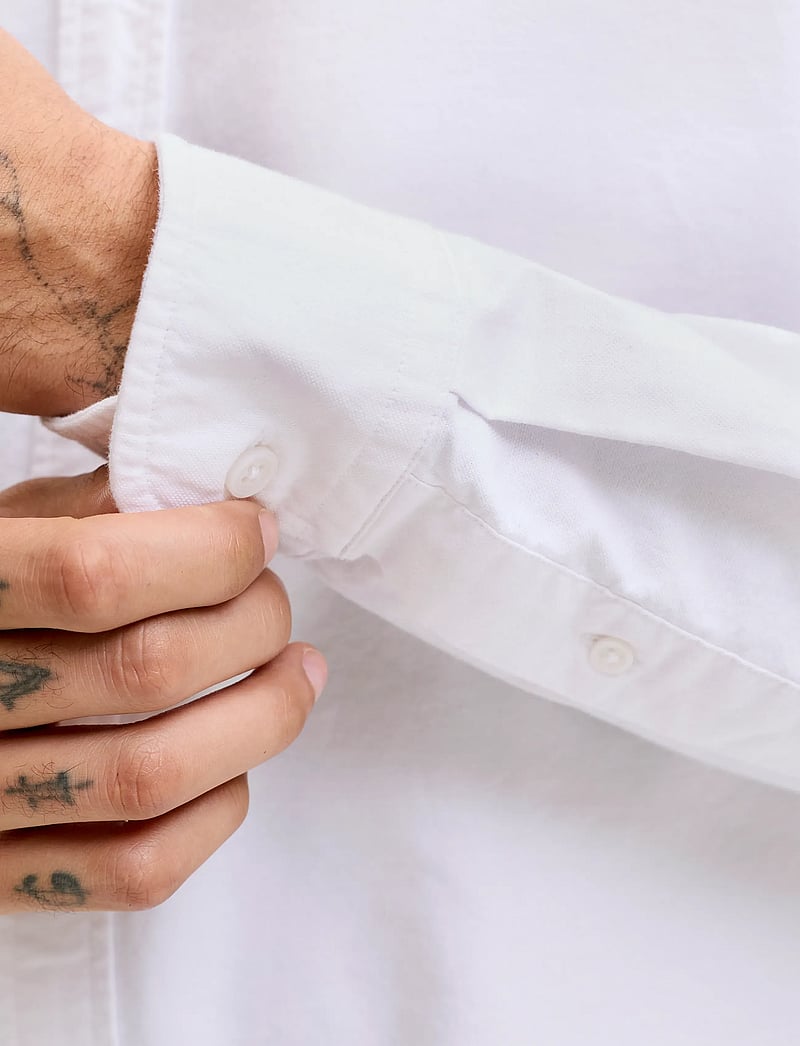 Jack & Jones - JJEHARVEY OXFORD L/S SHIRT NOOS - oxford-skjortor - white - 4