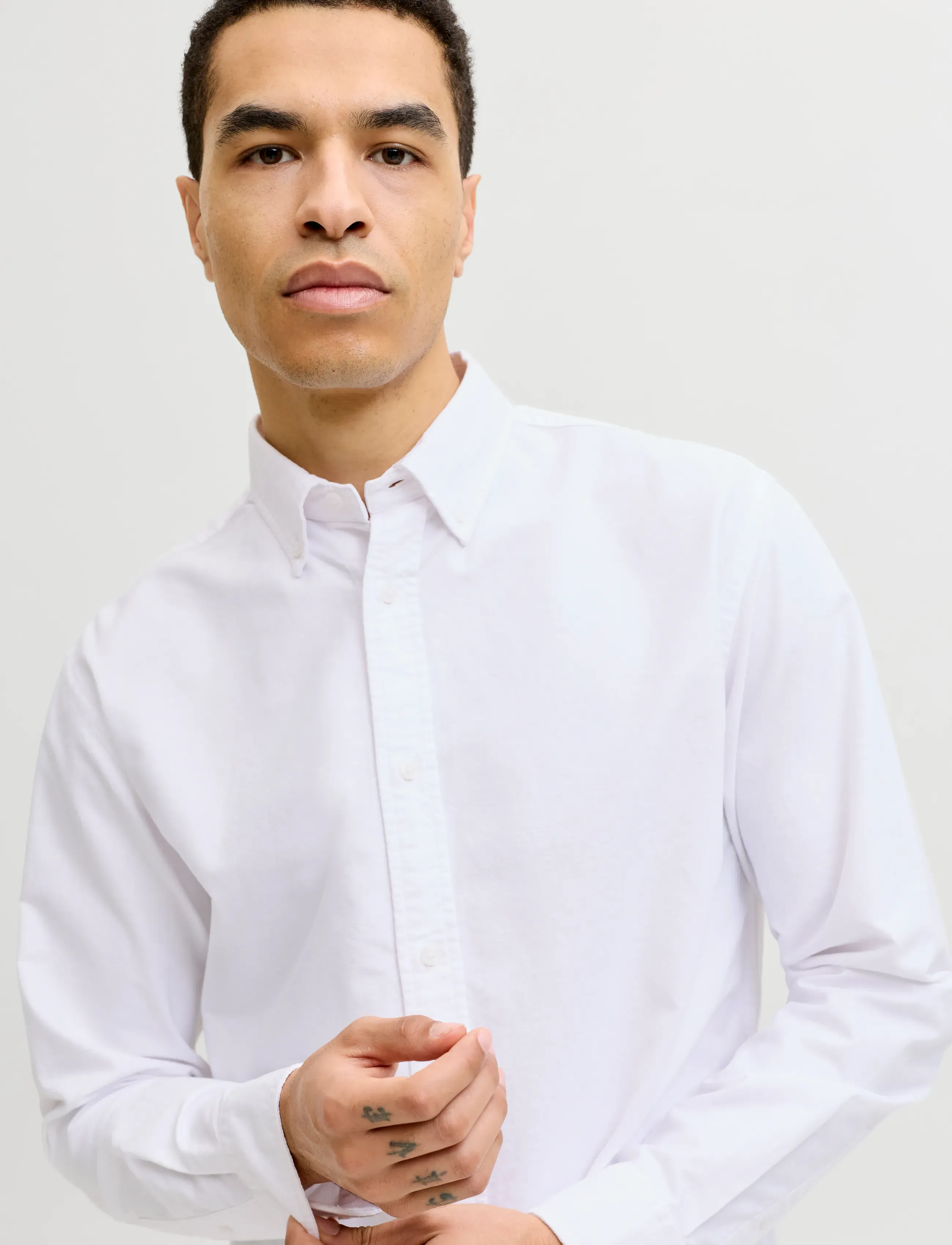 Jack & Jones - JJEHARVEY OXFORD L/S SHIRT NOOS - oxford skjorter - white - 5