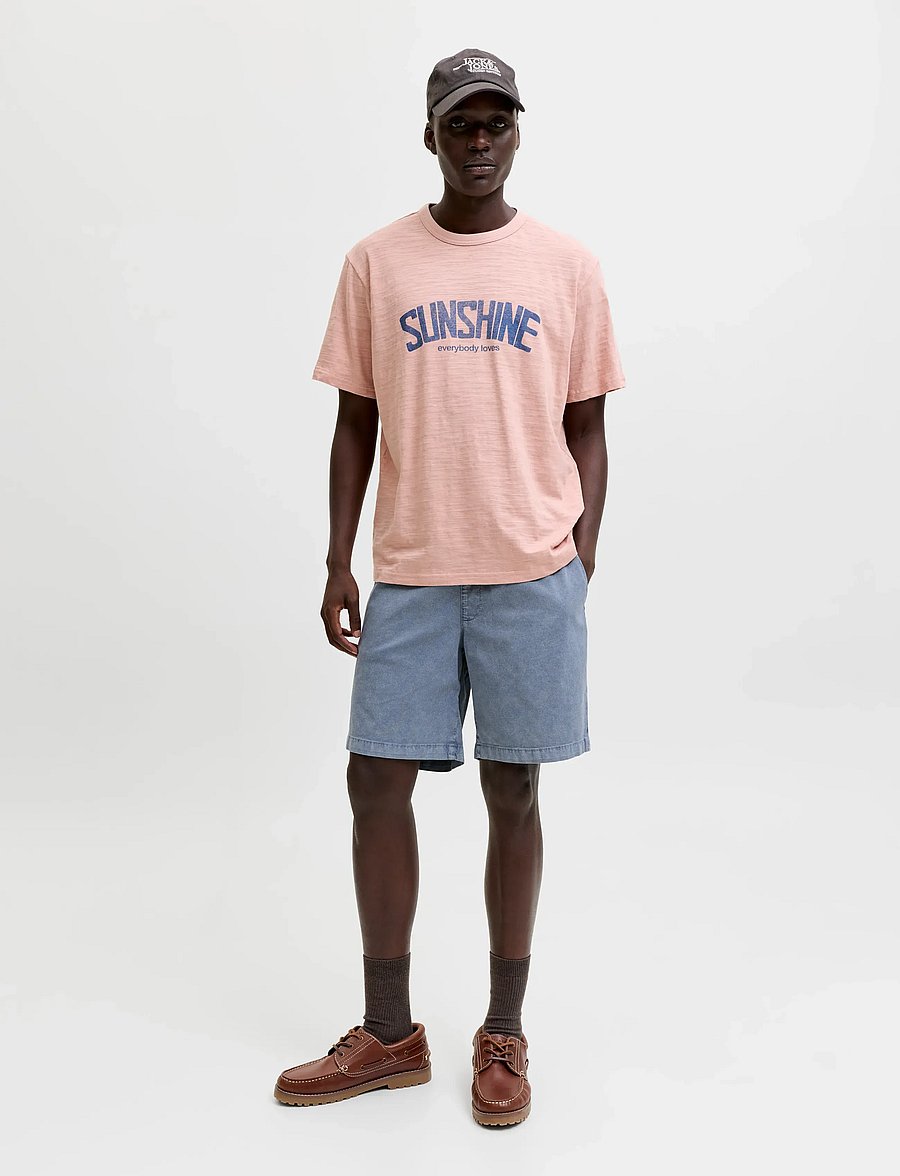 Jack & Jones - JPSTJAIDEN CARTER WASH DOB SHORTS REG SN - casual shorts - flint stone - 4